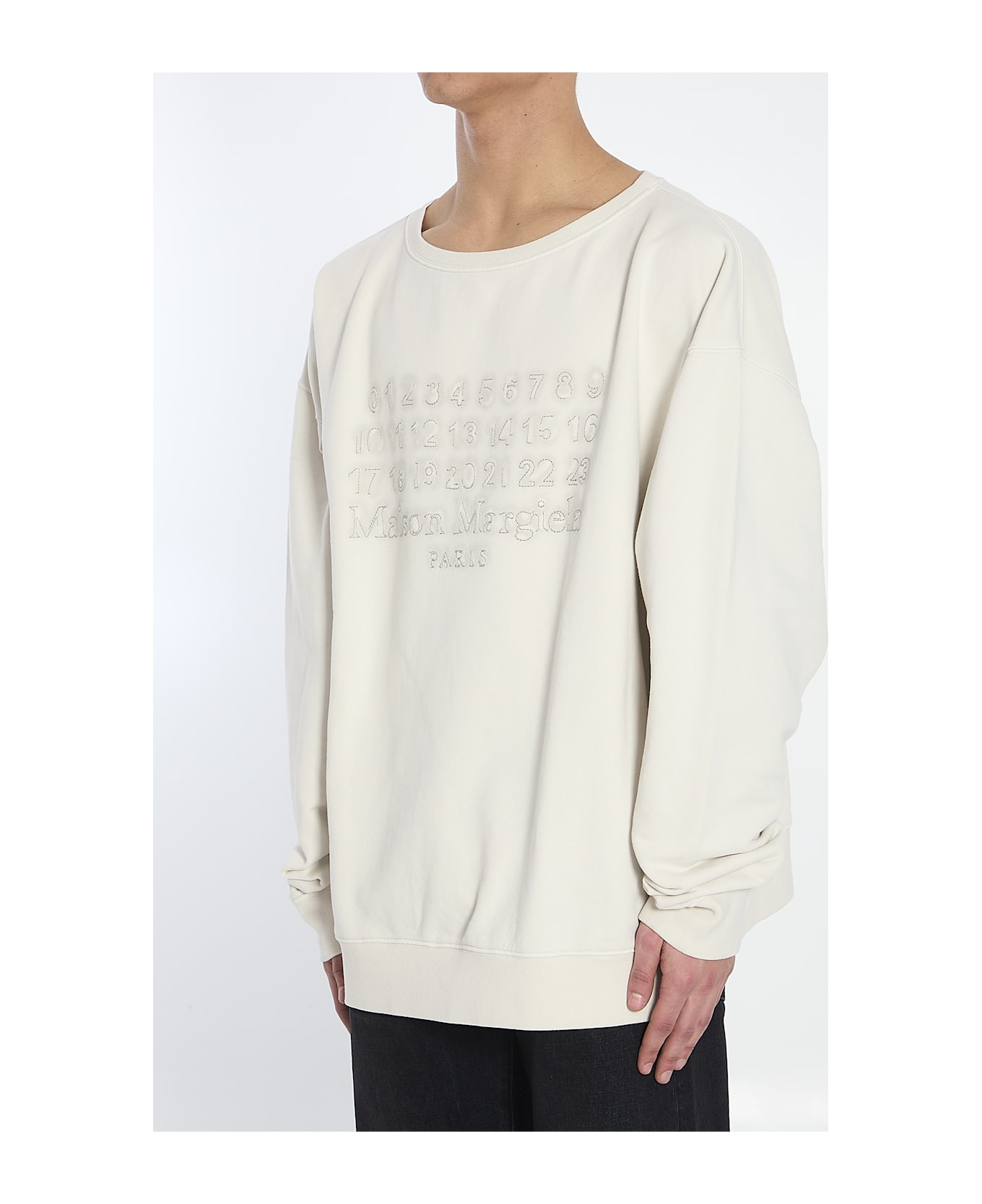 Maison Margiela Logo Sweatshirt - Ecru