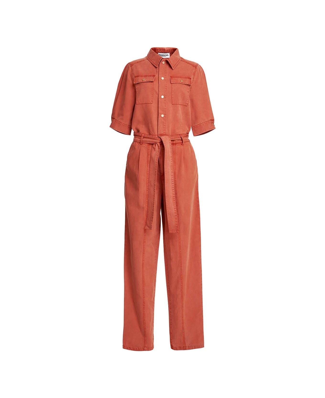 Essentiel Antwerp Bumpsuit Orange Denim Jumpsuit | italist, ALWAYS LIKE ...