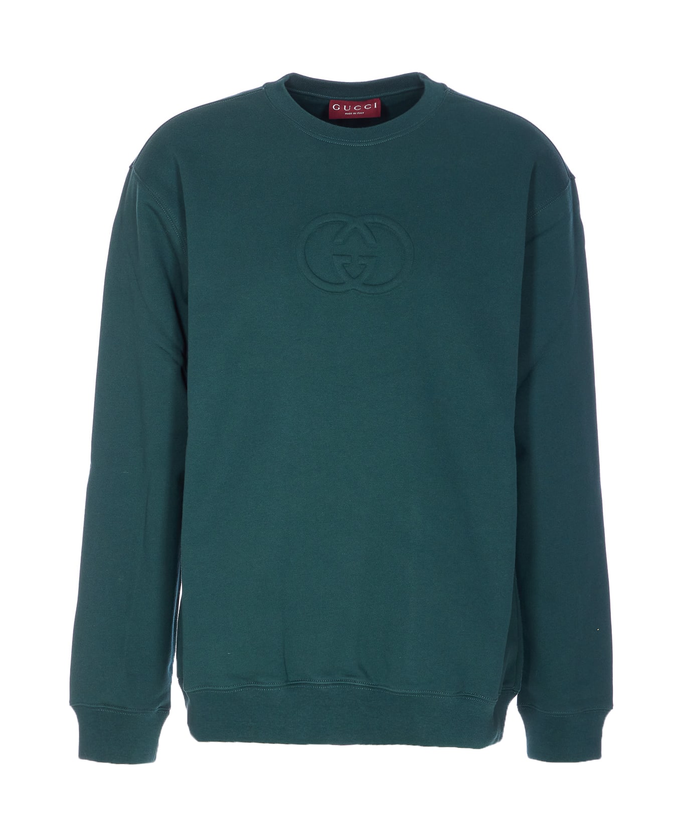 Gucci Embroidered Gg Sweatshirt - Green
