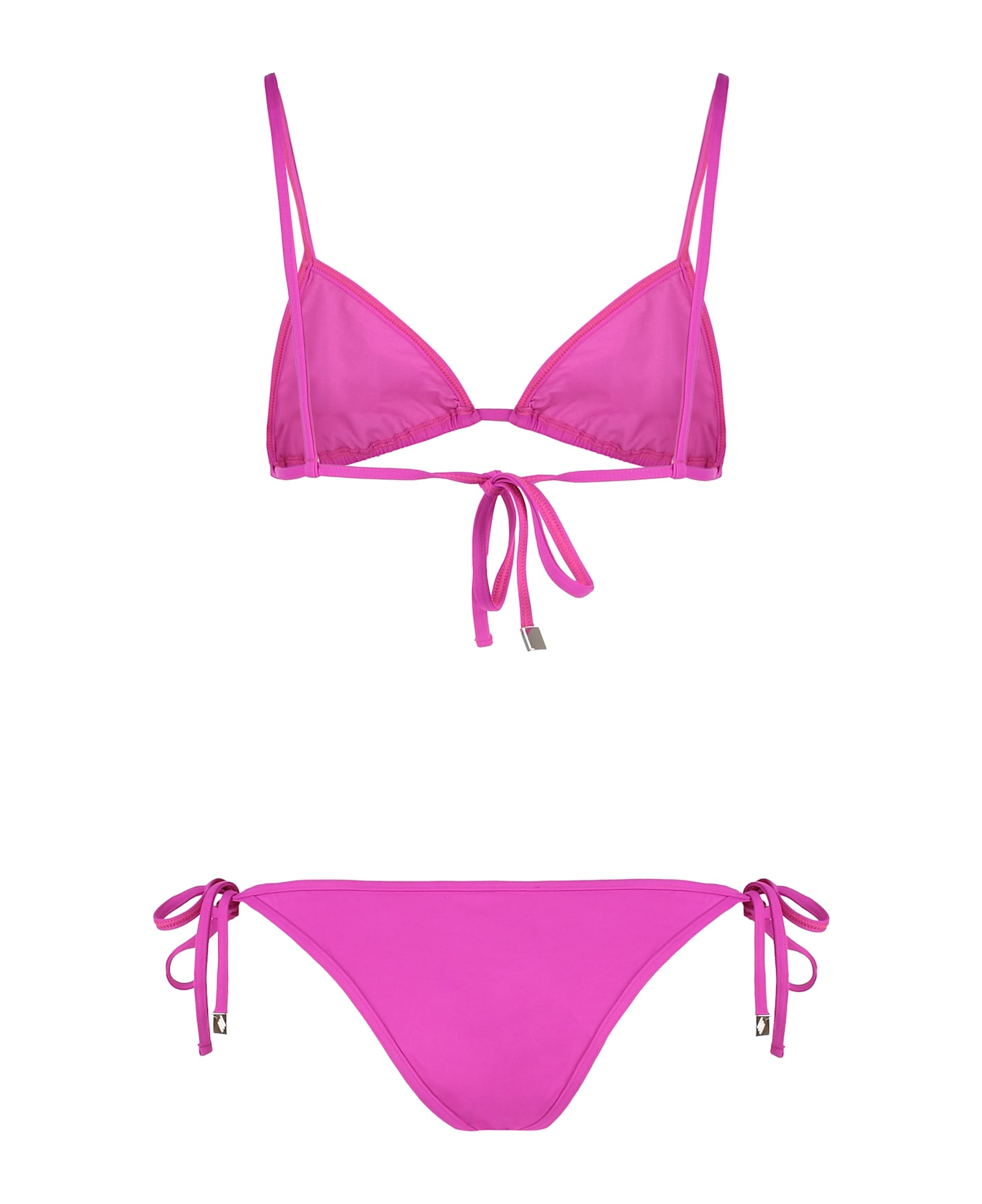 The Attico Triangle Bra Bikini - Fuchsia