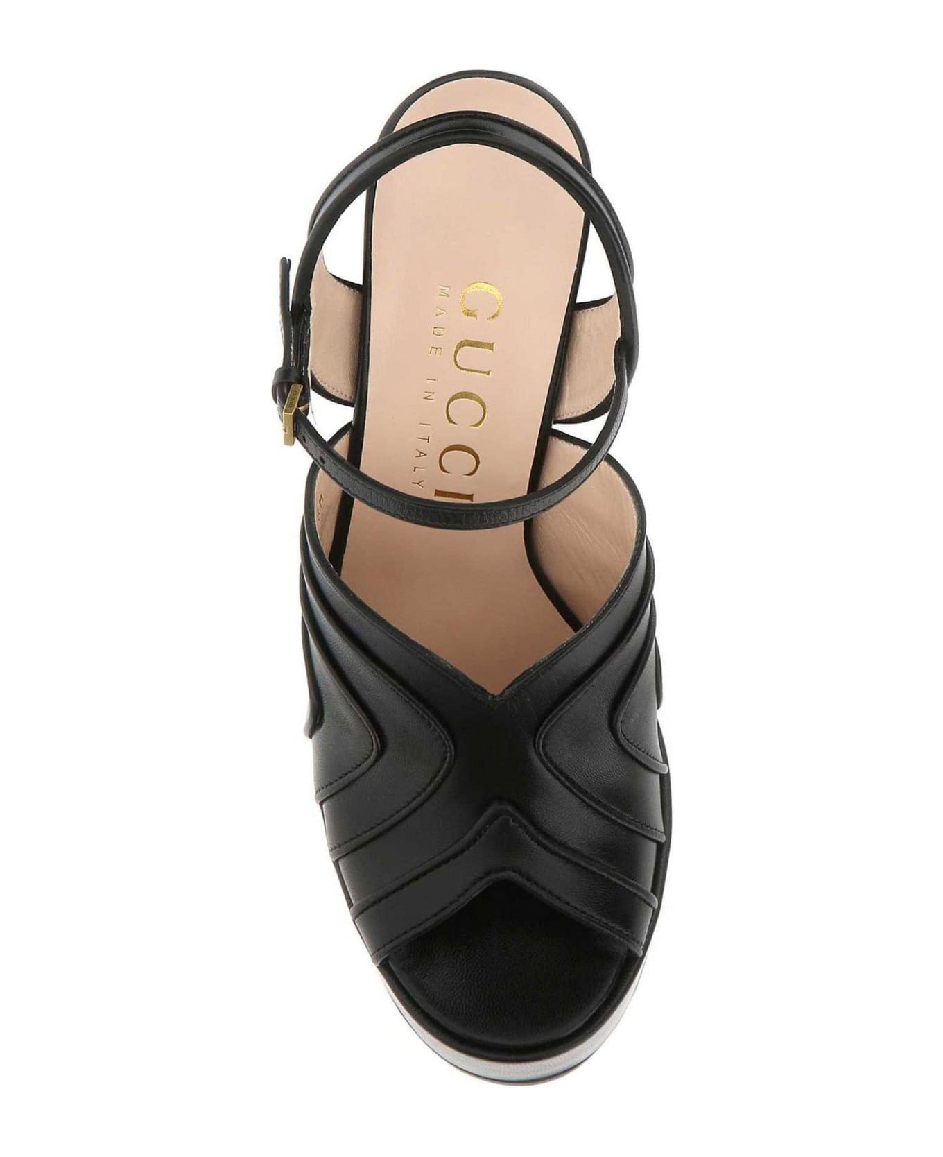 Gucci Slingback Platform Sandals - Nero.