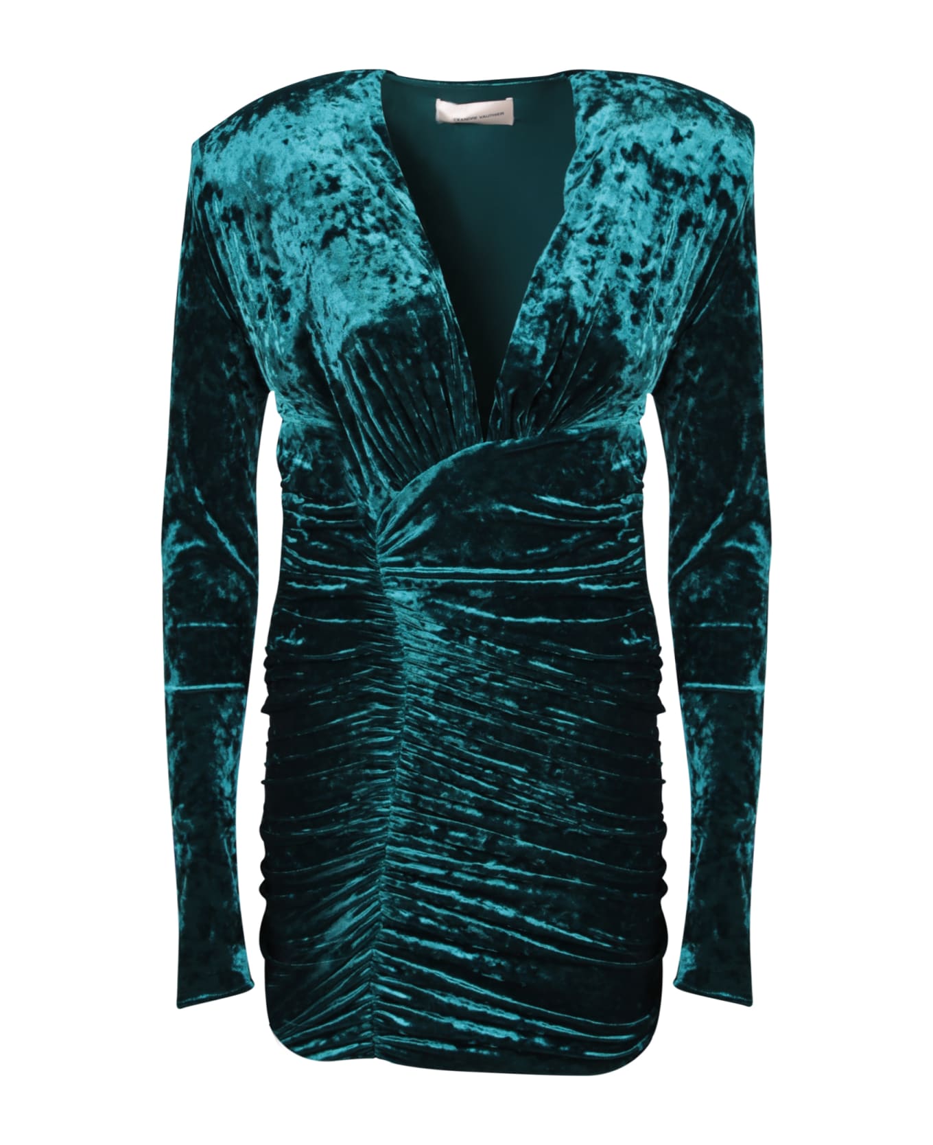 Alexandre Vauthier Velvet Dress Cypress Green - Green