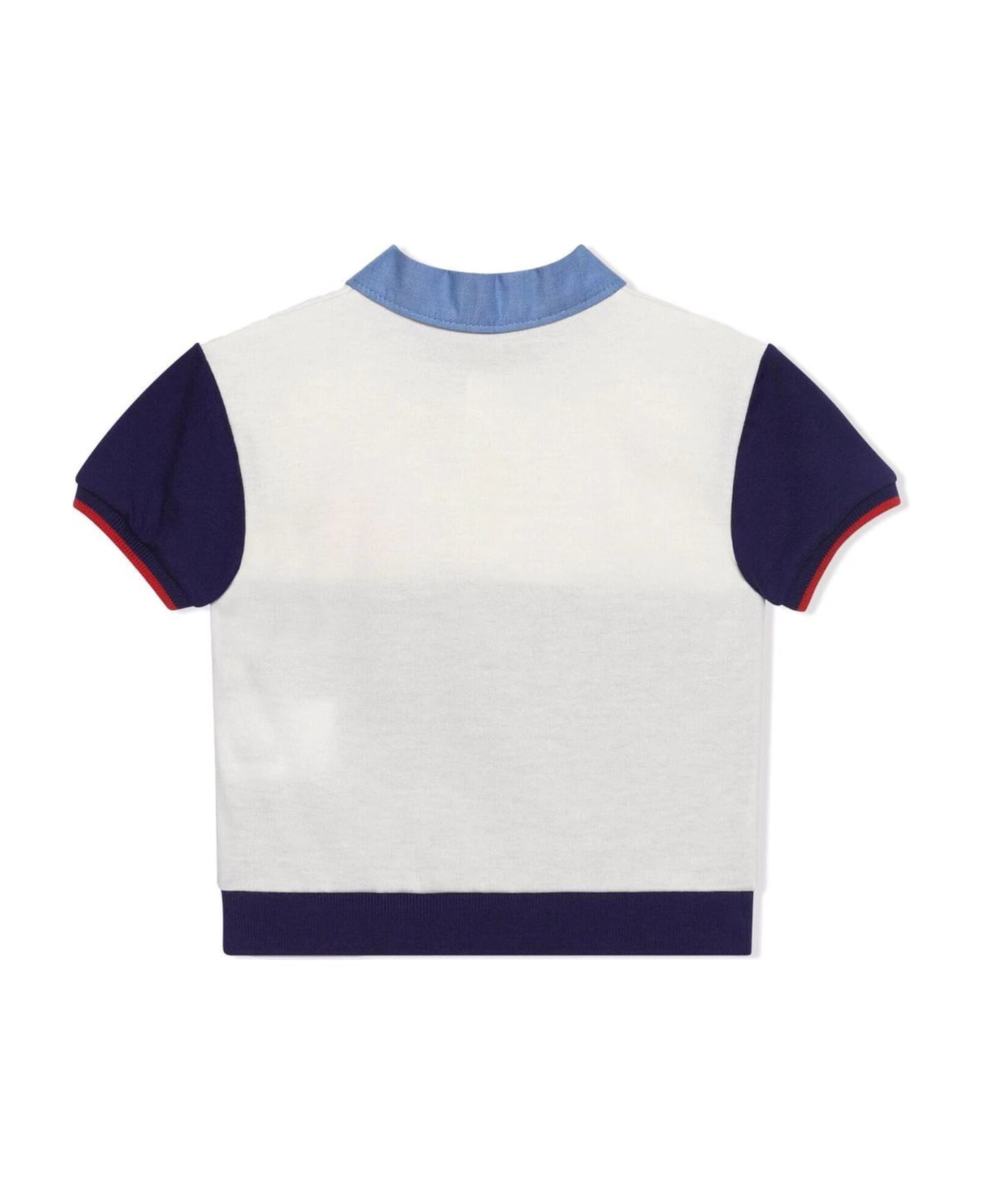 Gucci Blu Cotton Polo Shirt - Multicolor