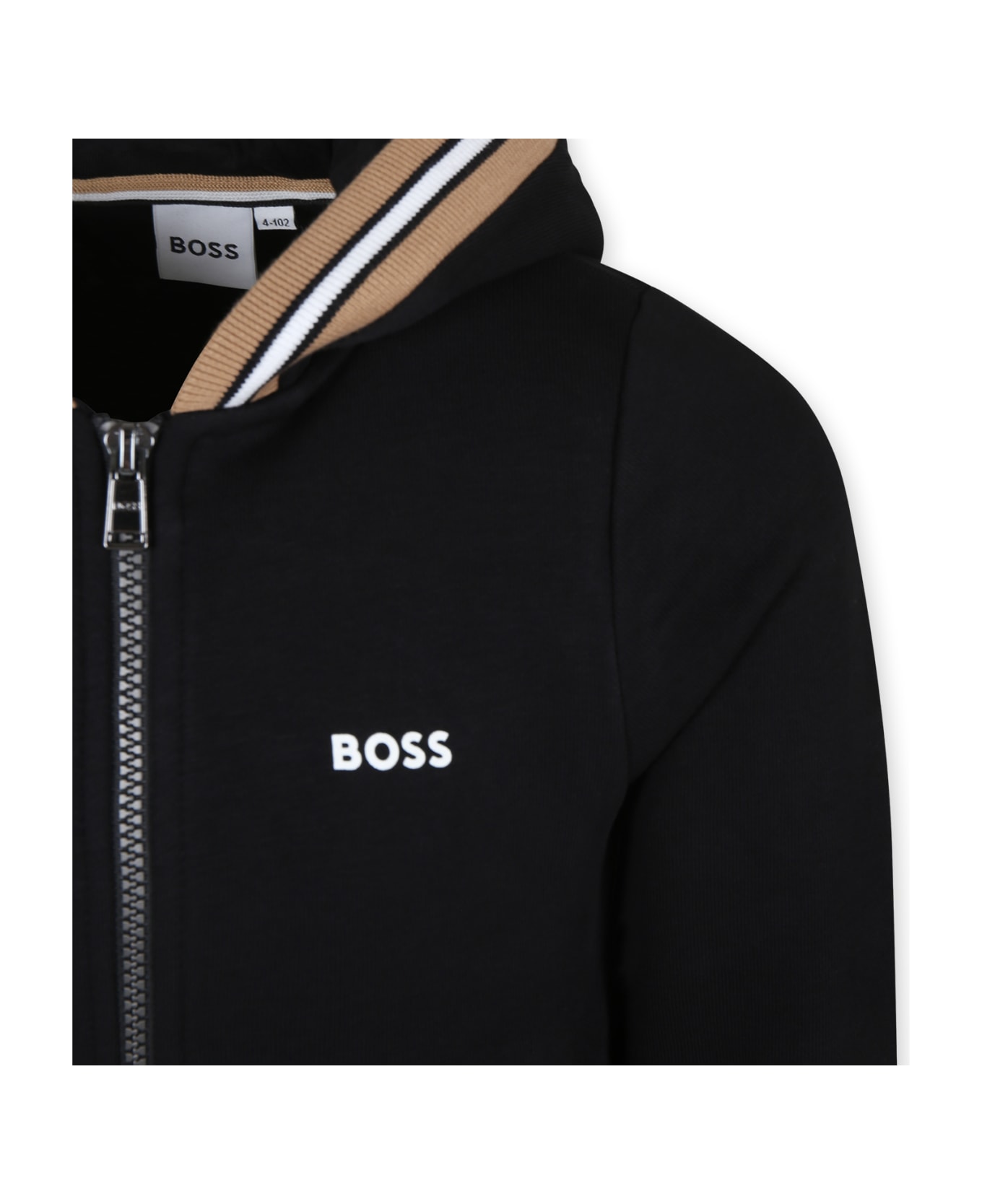 Hugo Boss Black Suit For Boy With Logo - Black