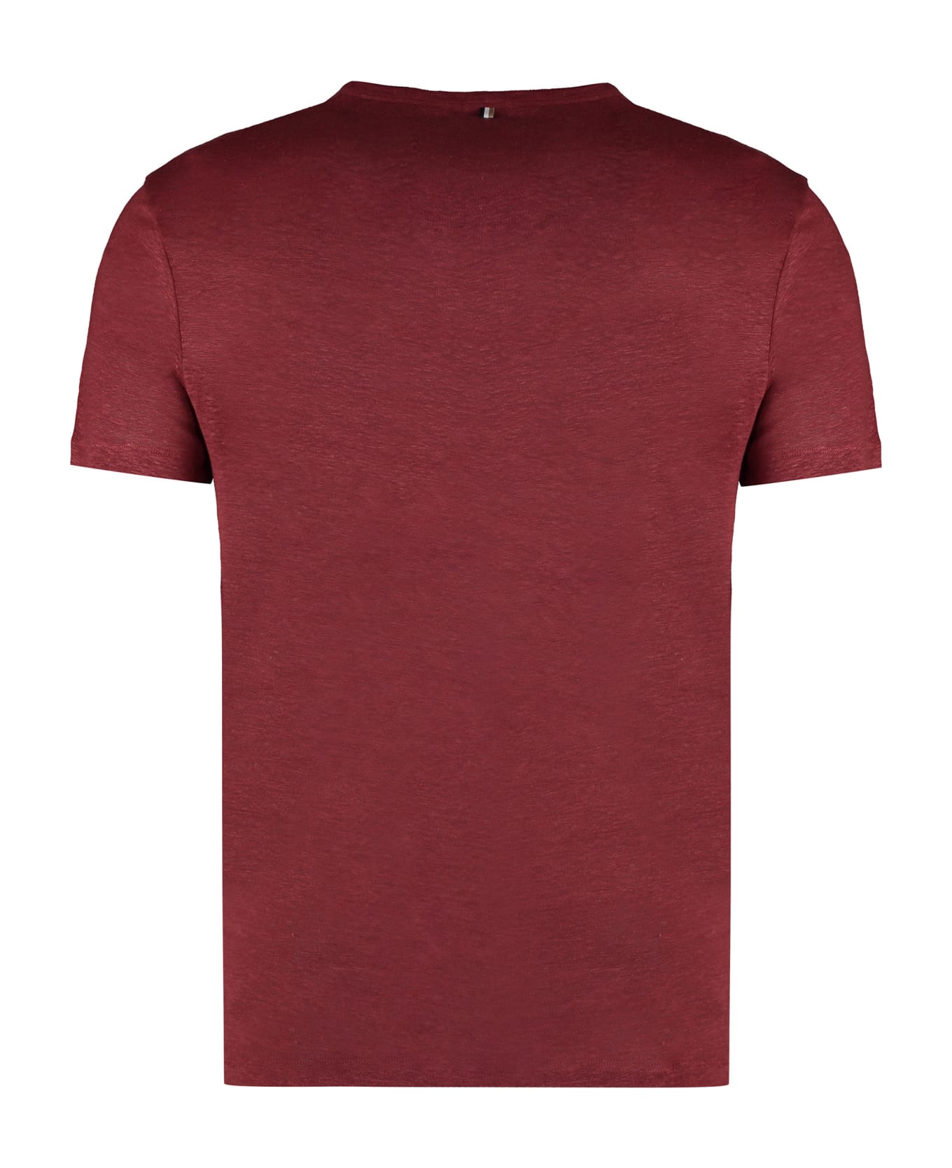 Hugo Boss Linen Crew-neck T-shirt - red