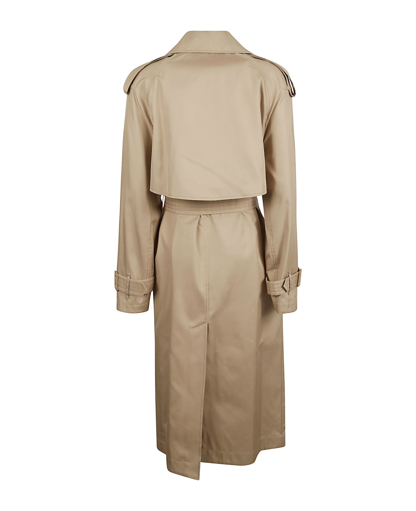 Burberry Rear Slit Double-breasted Trench - Millet コート