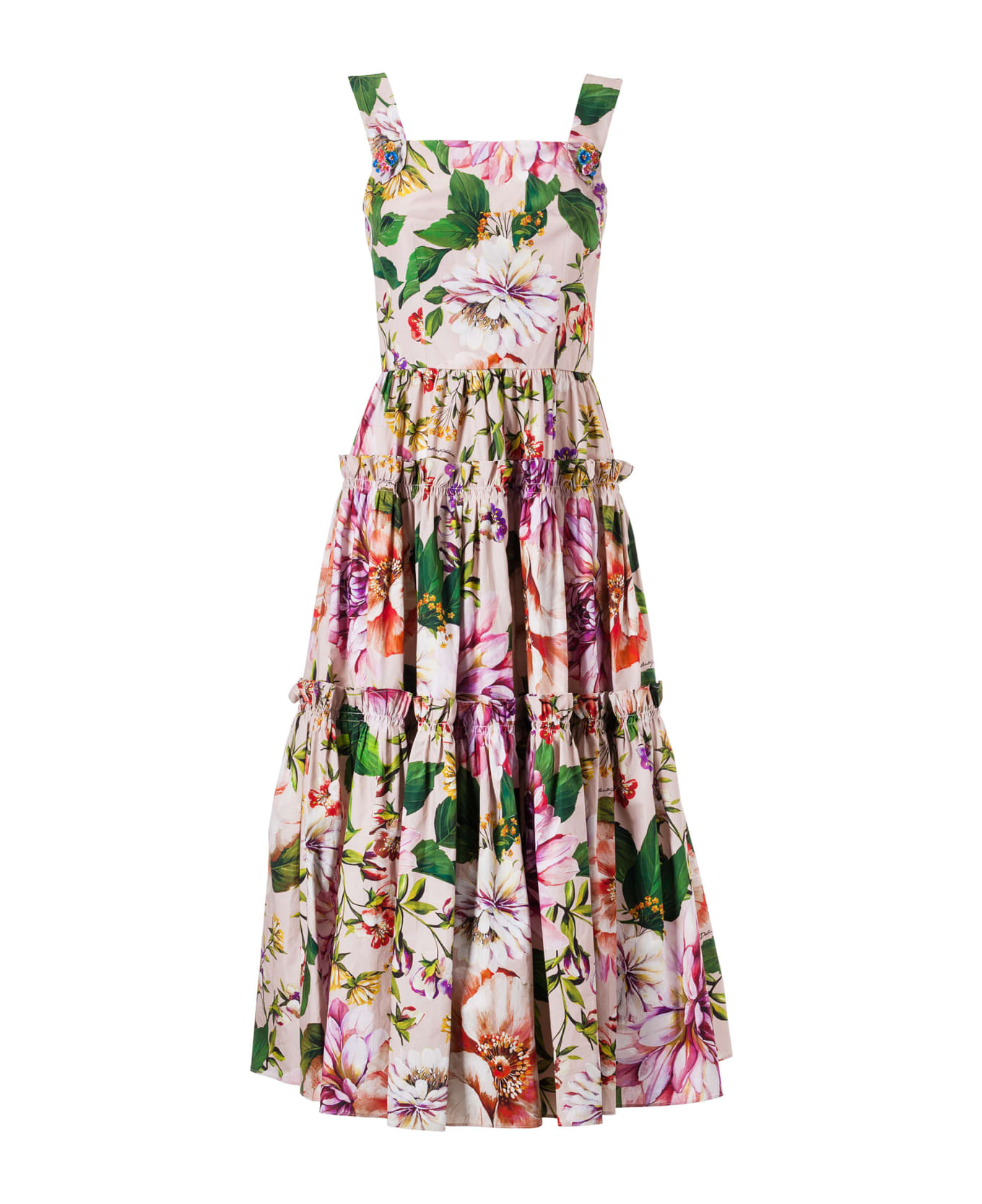 Dolce & Gabbana Floral Printed Flared Dress | italist, ALWAYS LIKE A SALE