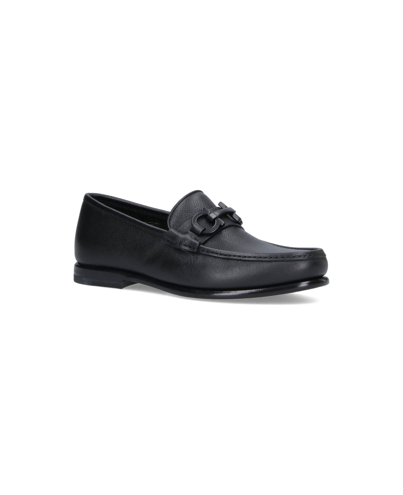 Ferragamo "gancini "loafers - Black  