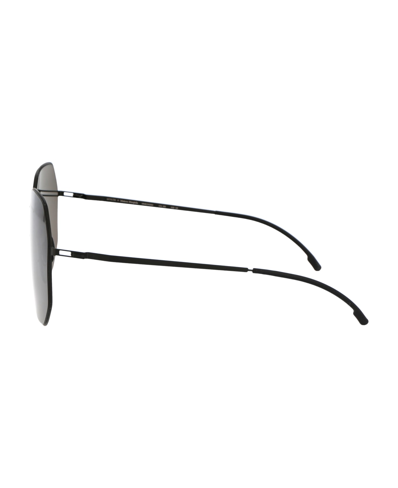 Mykita Mmecho003 Sunglasses - 305 MH6 Pitch Black Black Dark Grey Solid Shield