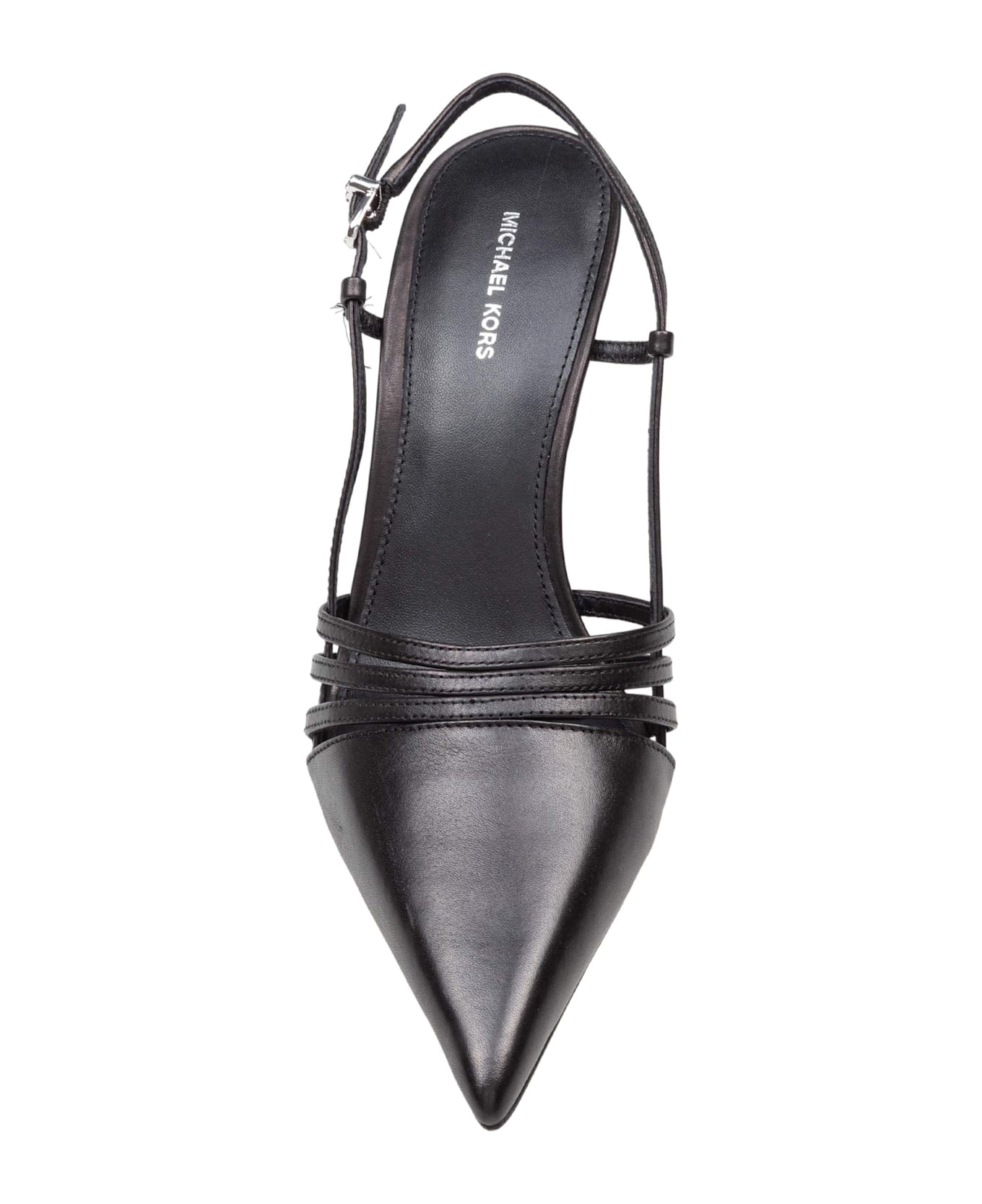 Michael Kors Haisley Sling Pump Pumps In Black Leather - Black