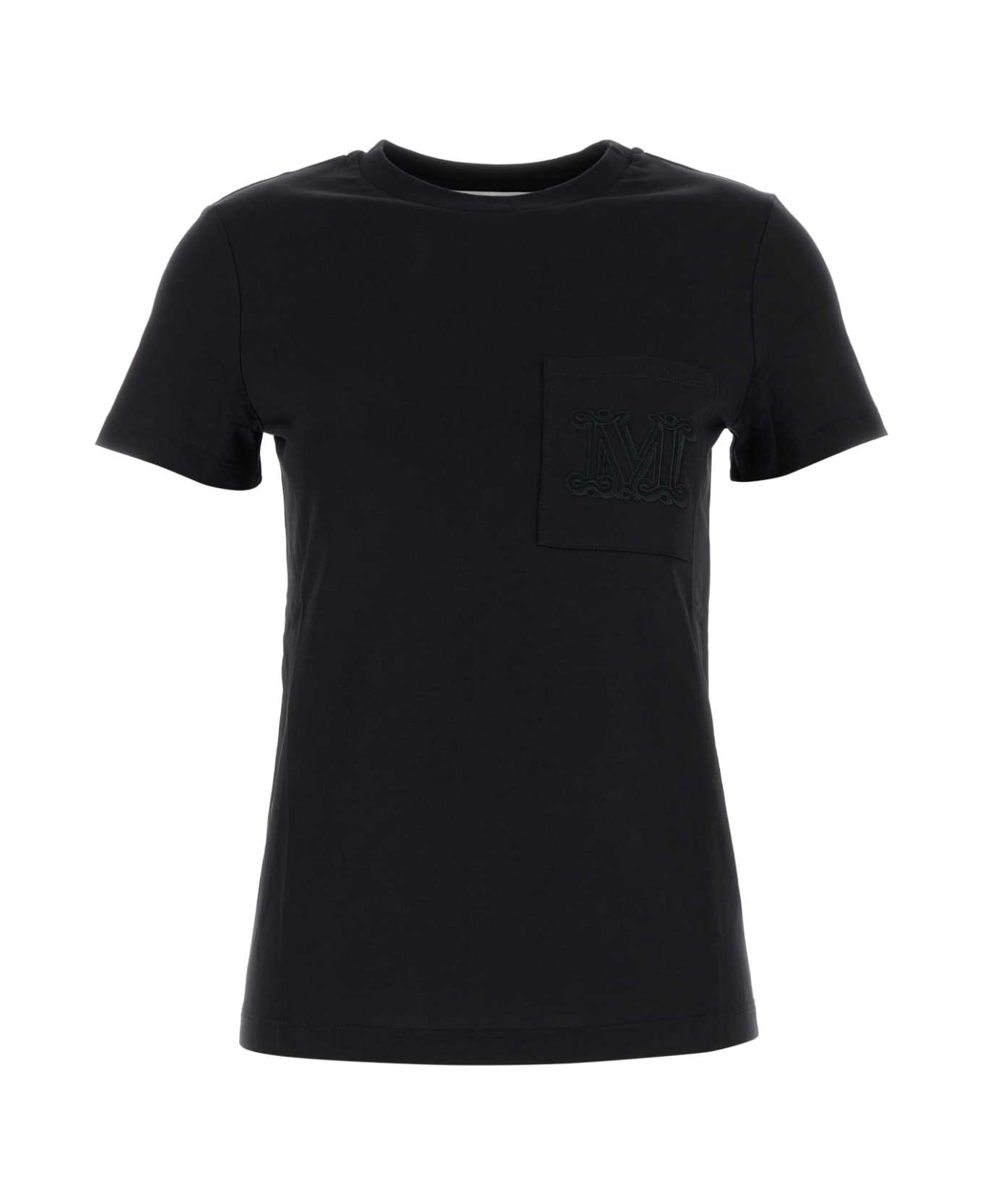 Max Mara Black Cotton Papaia T-shirt - NERO