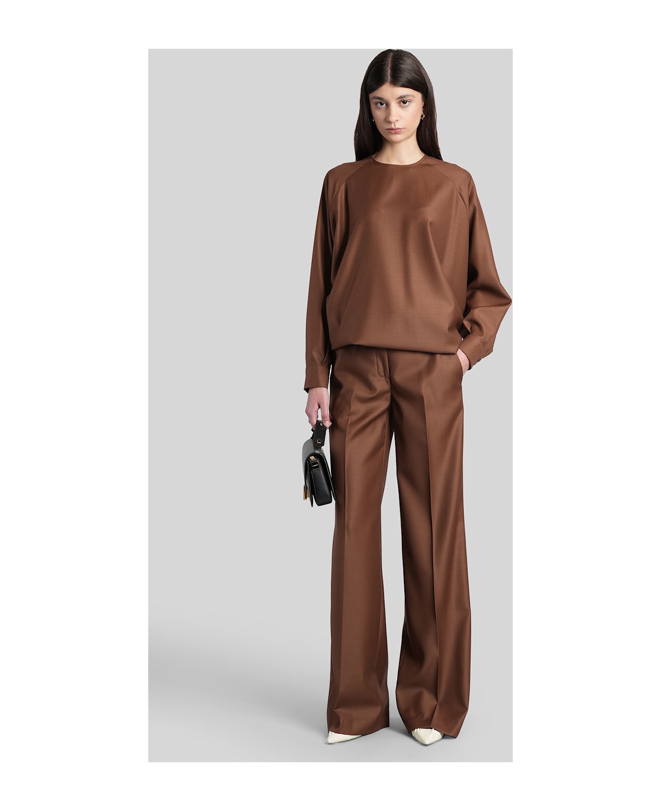 Gianluca Capannolo Valerie Pant Pants In Brown Wool - brown