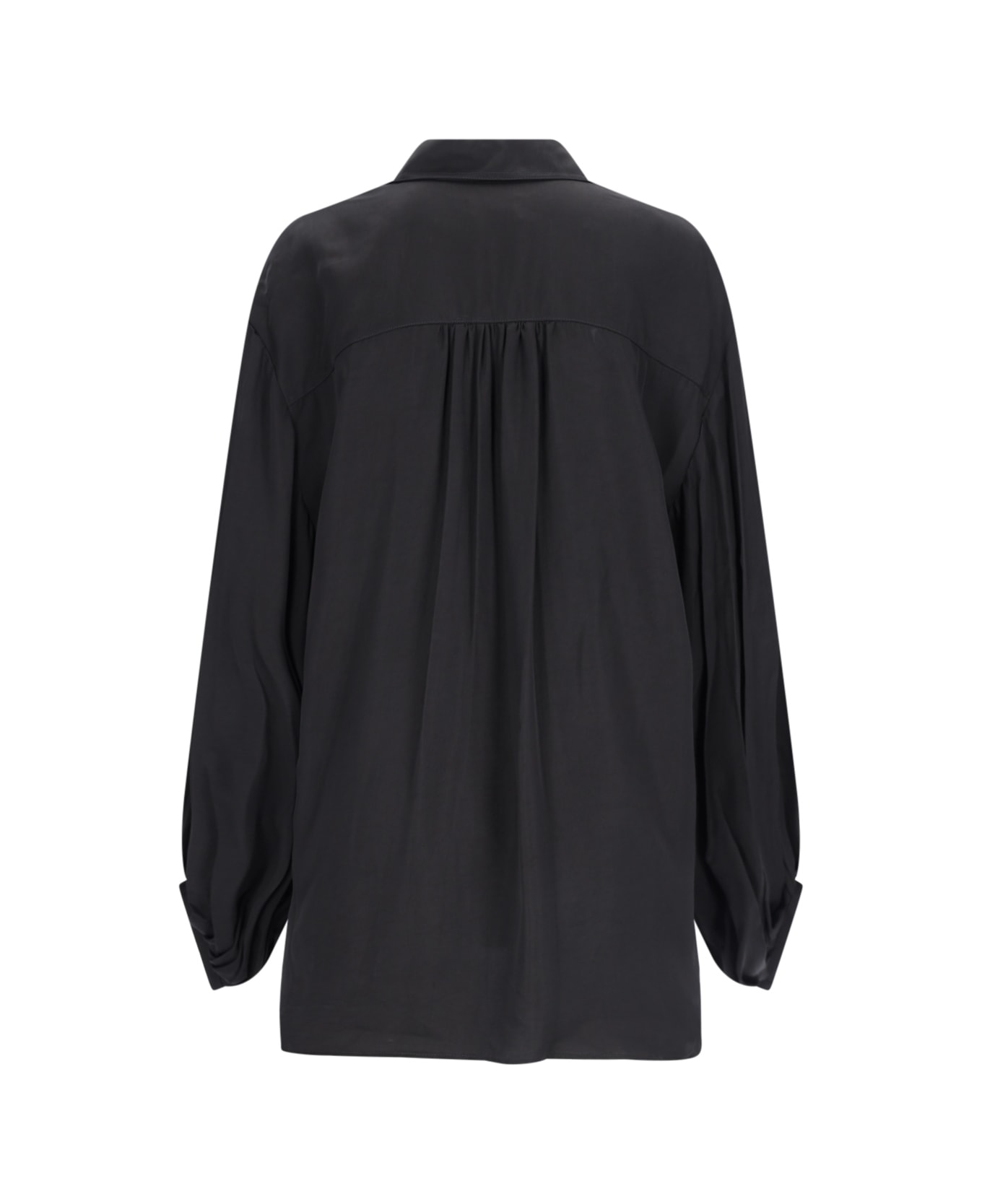 Khaite 'the Bam Top' Pleated Shirt - Black  