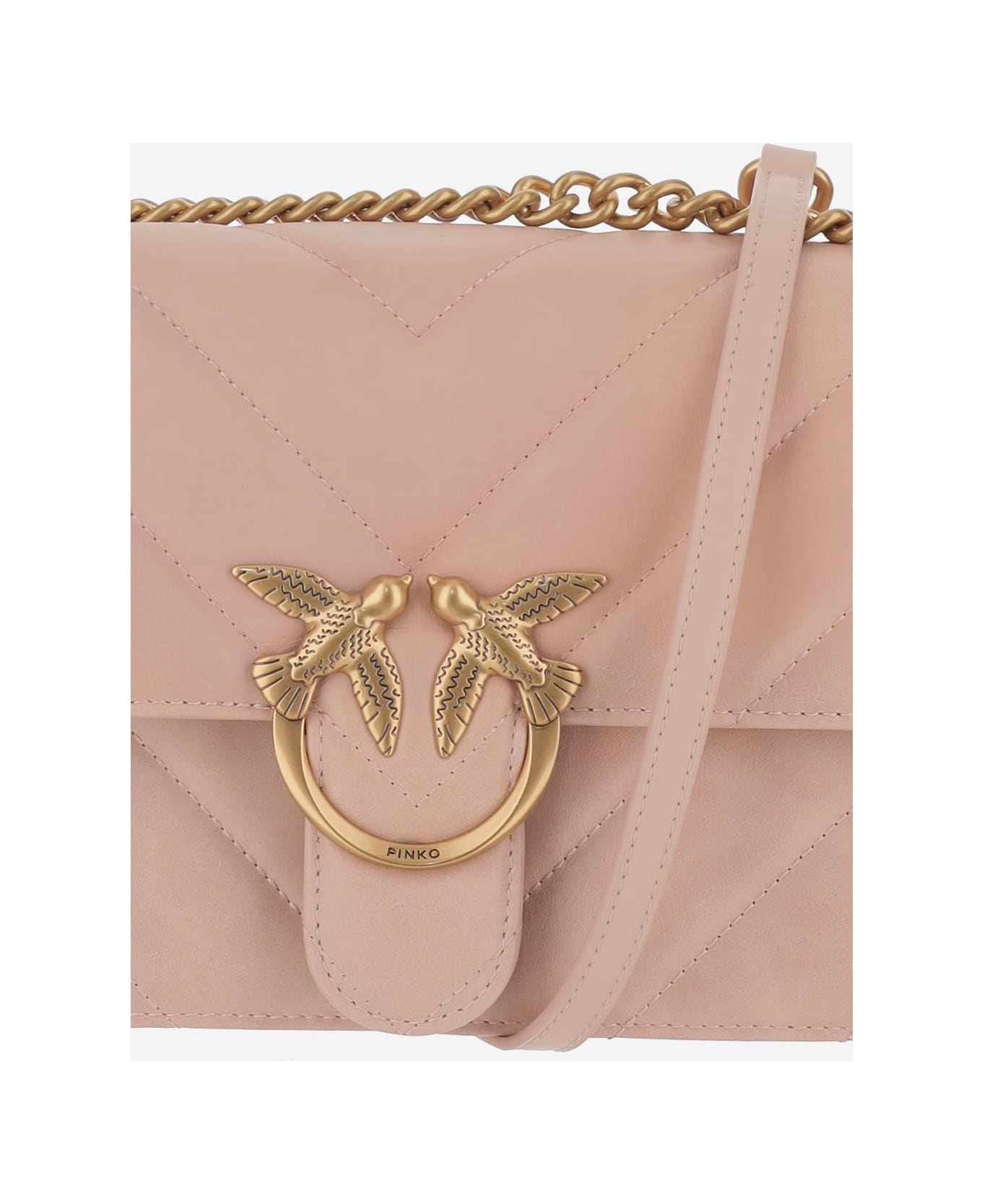 Pinko Love One Classic Shoulder Bag - Pink