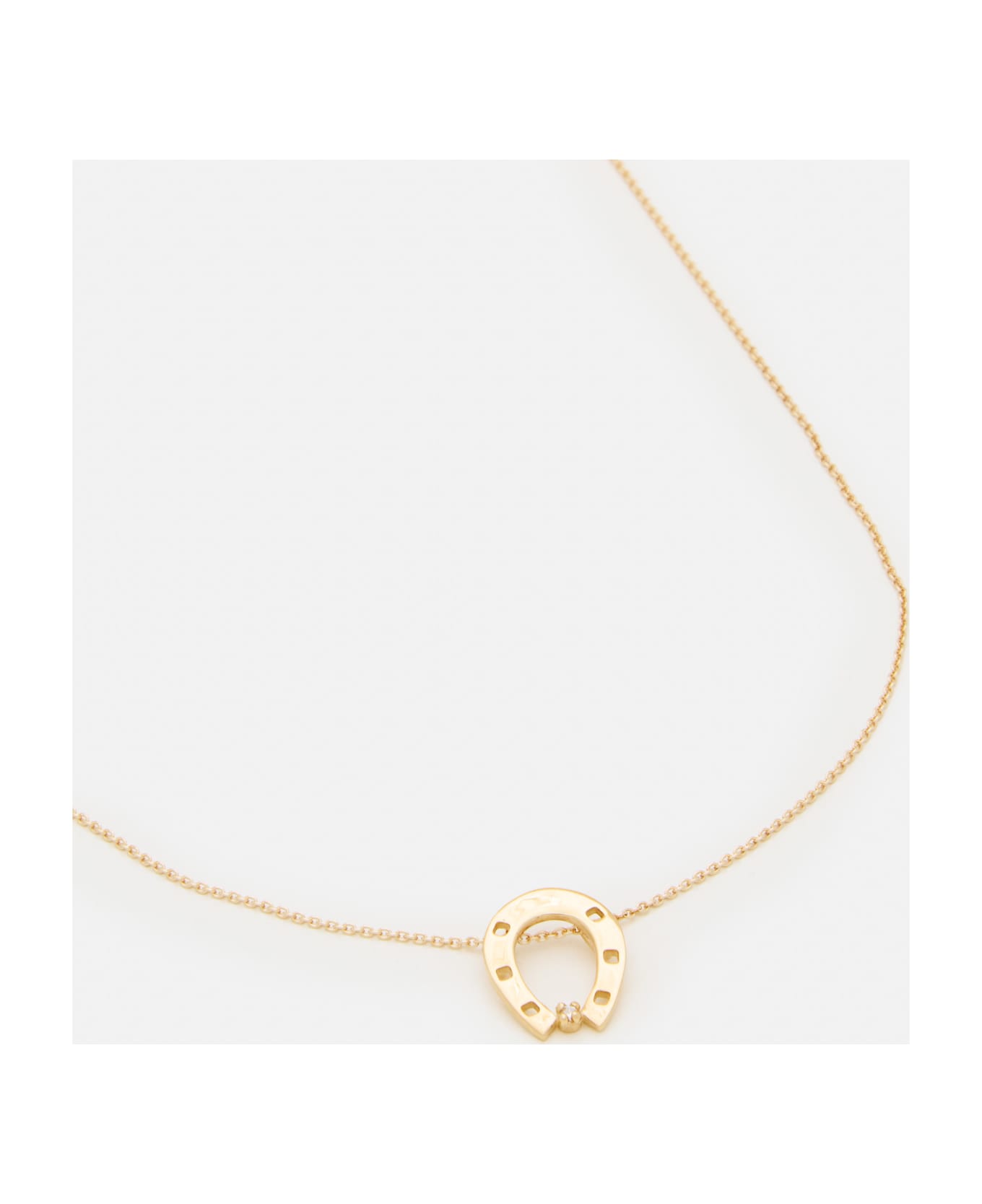 Aliita 9k Gold Horseshoe Brillante Necklace - Golden