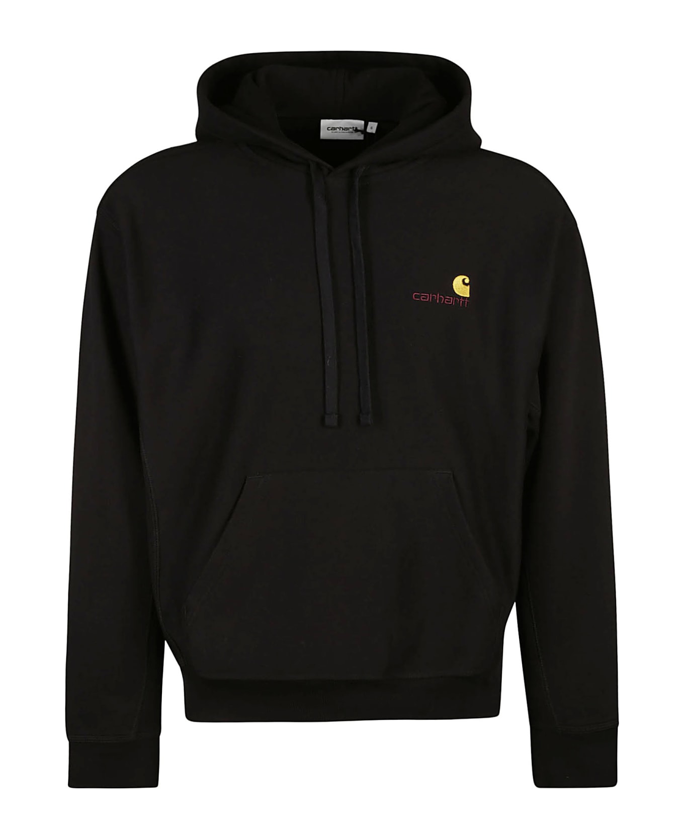 Carhartt Hooded American Script Sweat - Xx Black