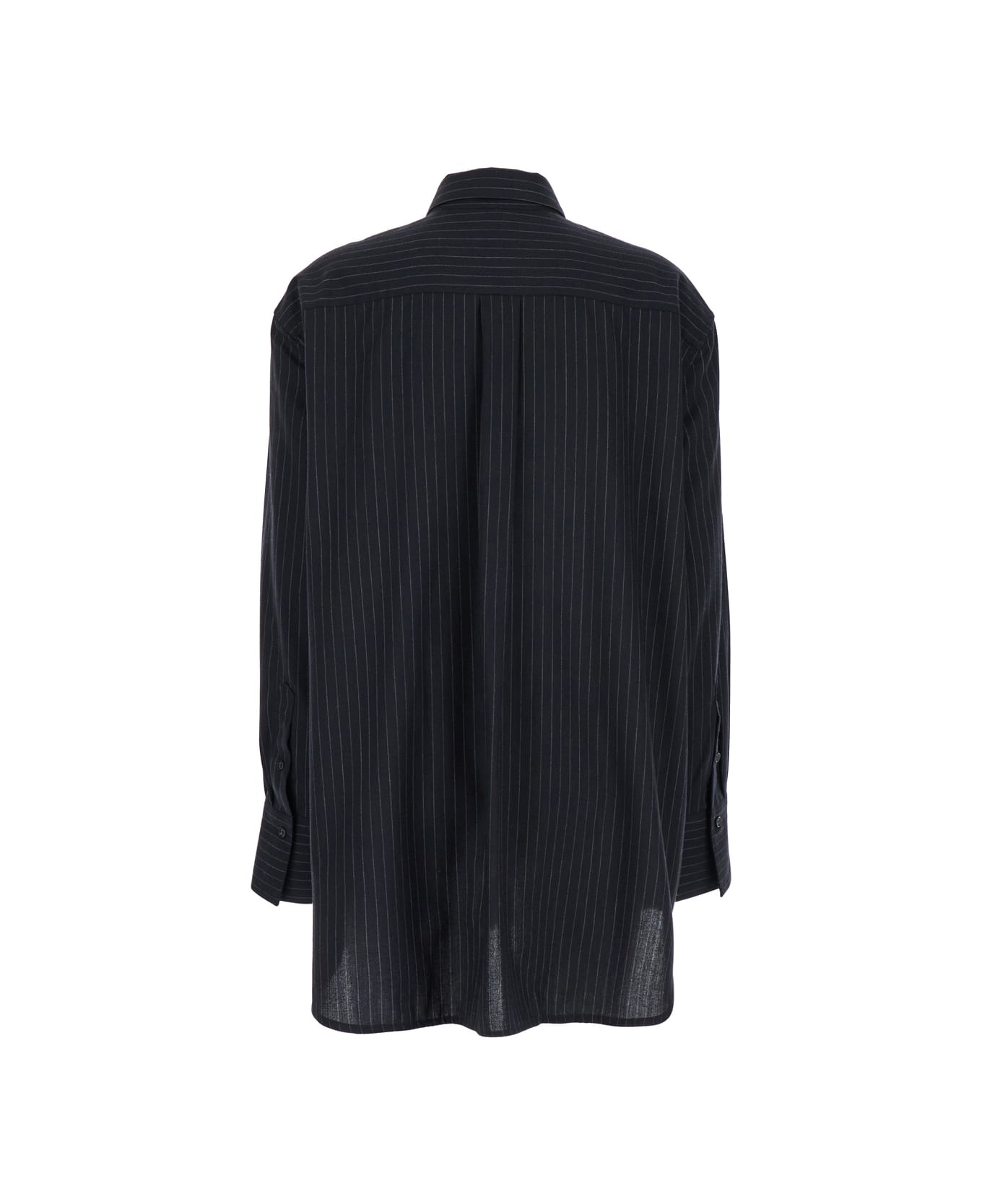 Totême Relaxed Pinstriped Shirt - Blu