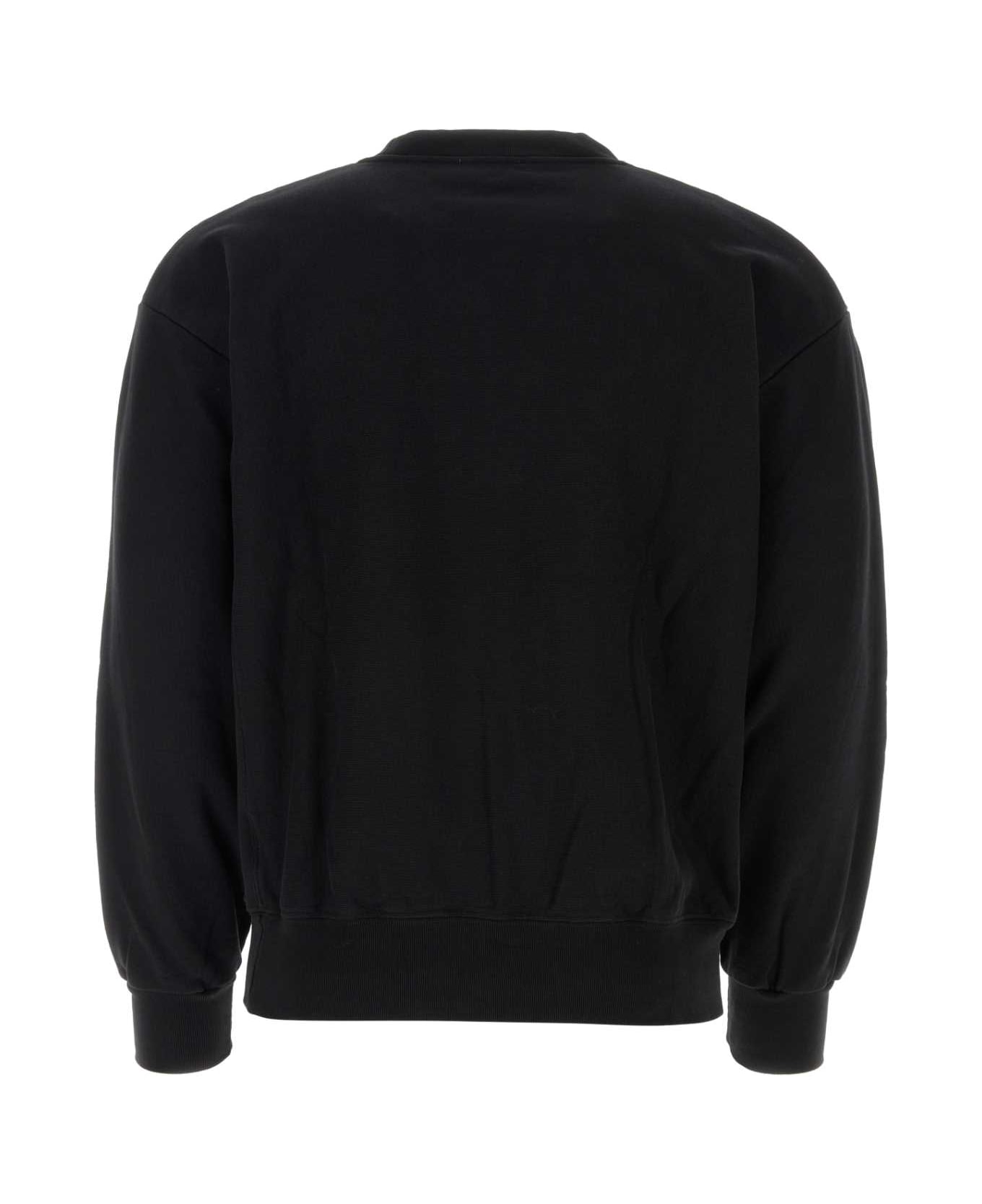 Aries Black Cotton Sweatshirt - BLACK