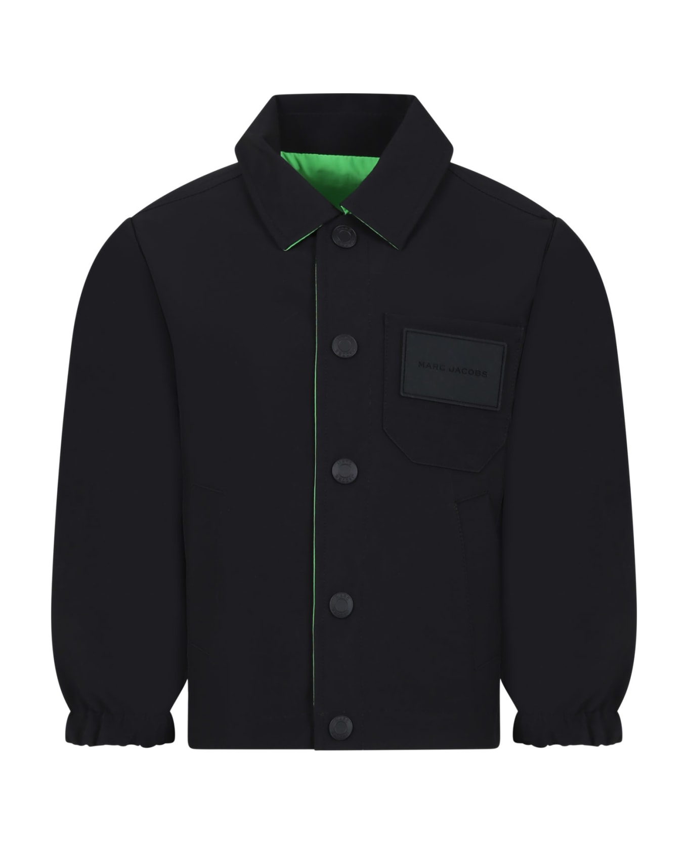 Marc Jacobs Black Jacket For Kids With Logo - Black