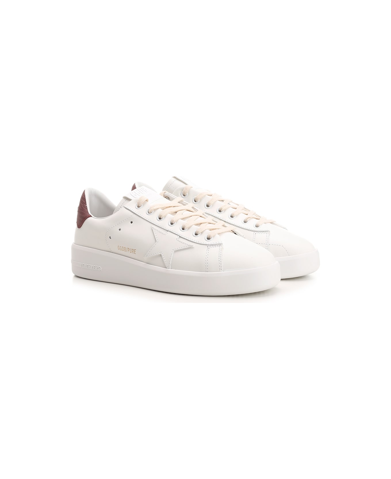 Golden Goose Pure New Leather Sneakers - White/Bordeaux スニーカー