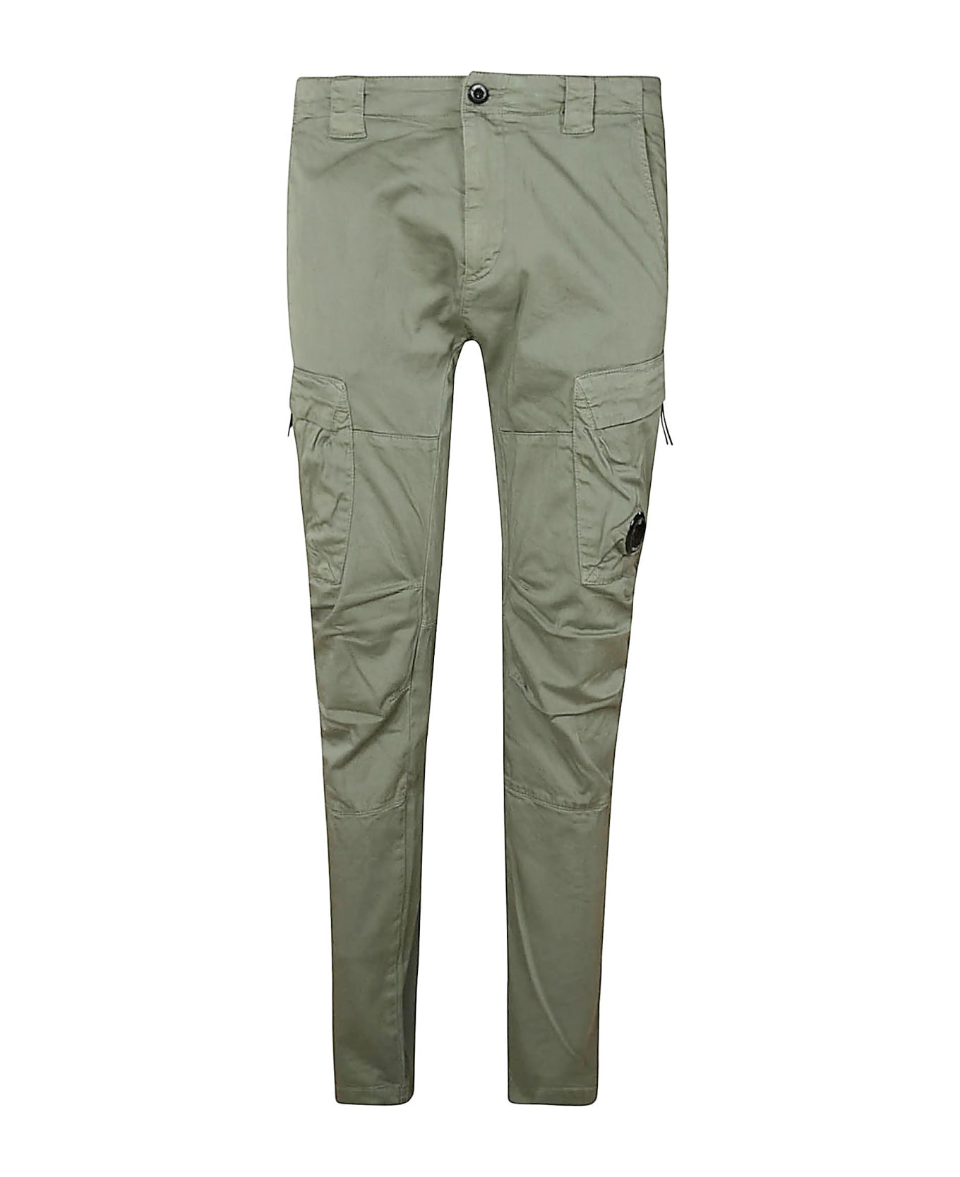 C.P. Company Satin Stretch Cargo Pants - Agave Green