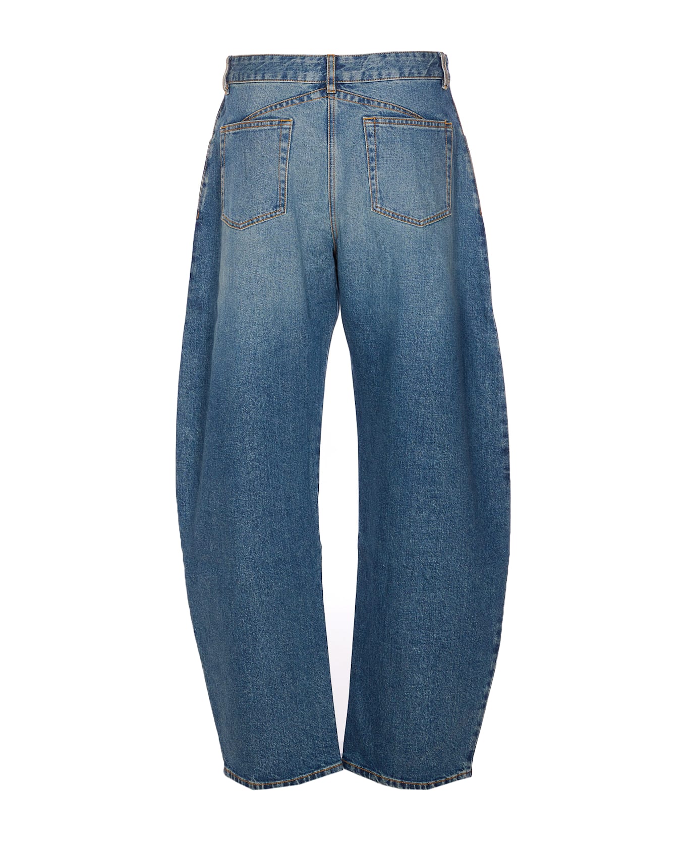 Alaia Round Low-waist Jeans - Blue