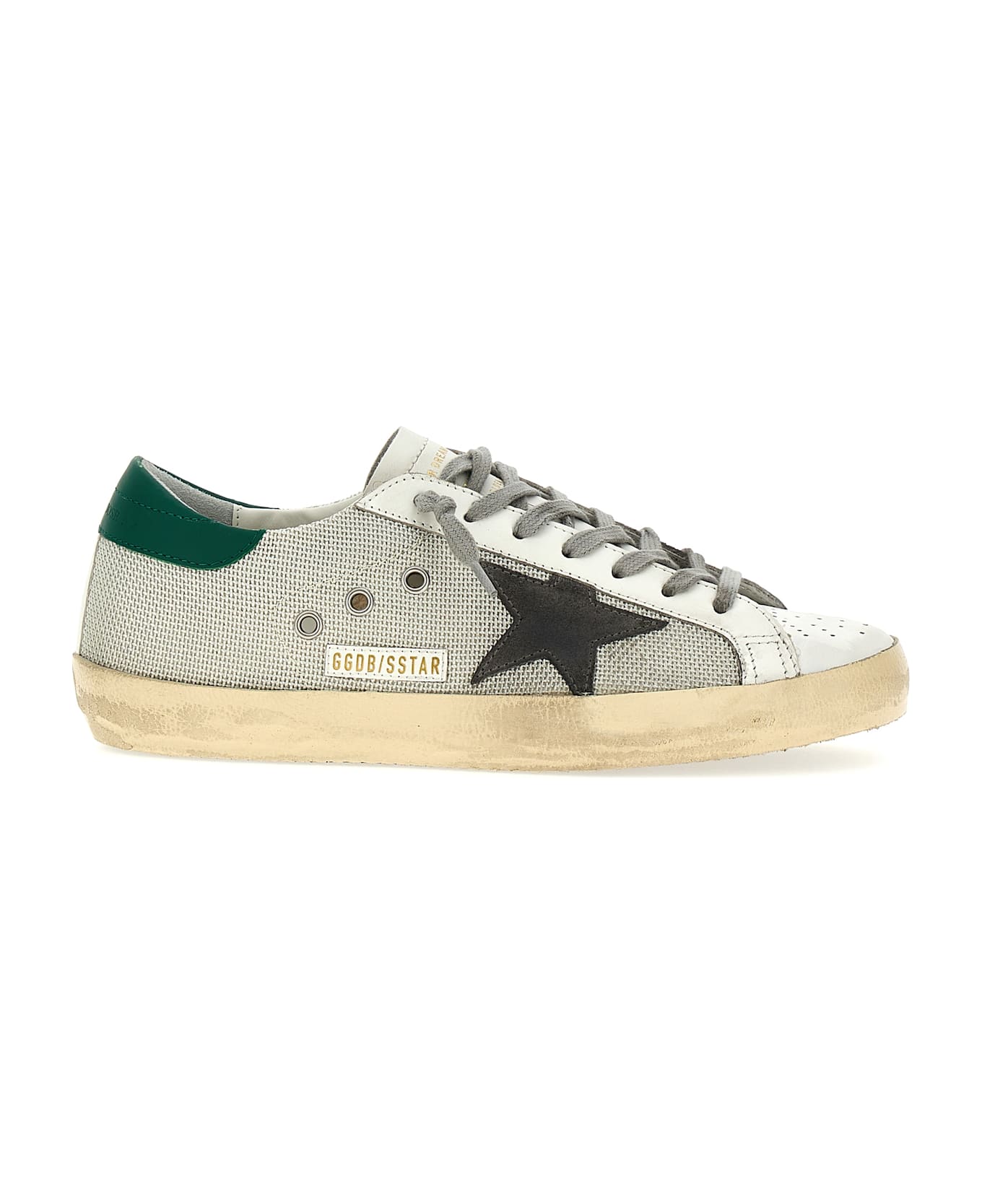 Golden Goose 'superstar' Sneakers - Light Silver/white/basalto Grey/green