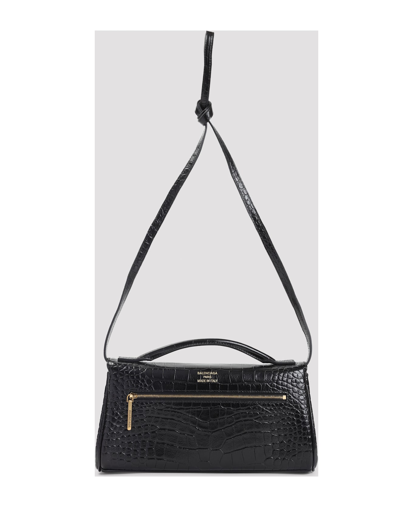 Balenciaga Bel Air Clutch On Strap Handbag - Black