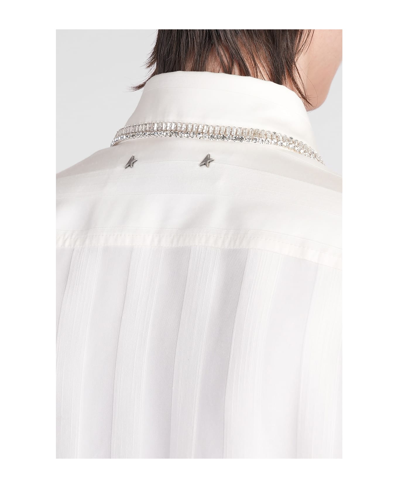 Golden Goose Marysole Shirt In Beige Viscose - Papyrus