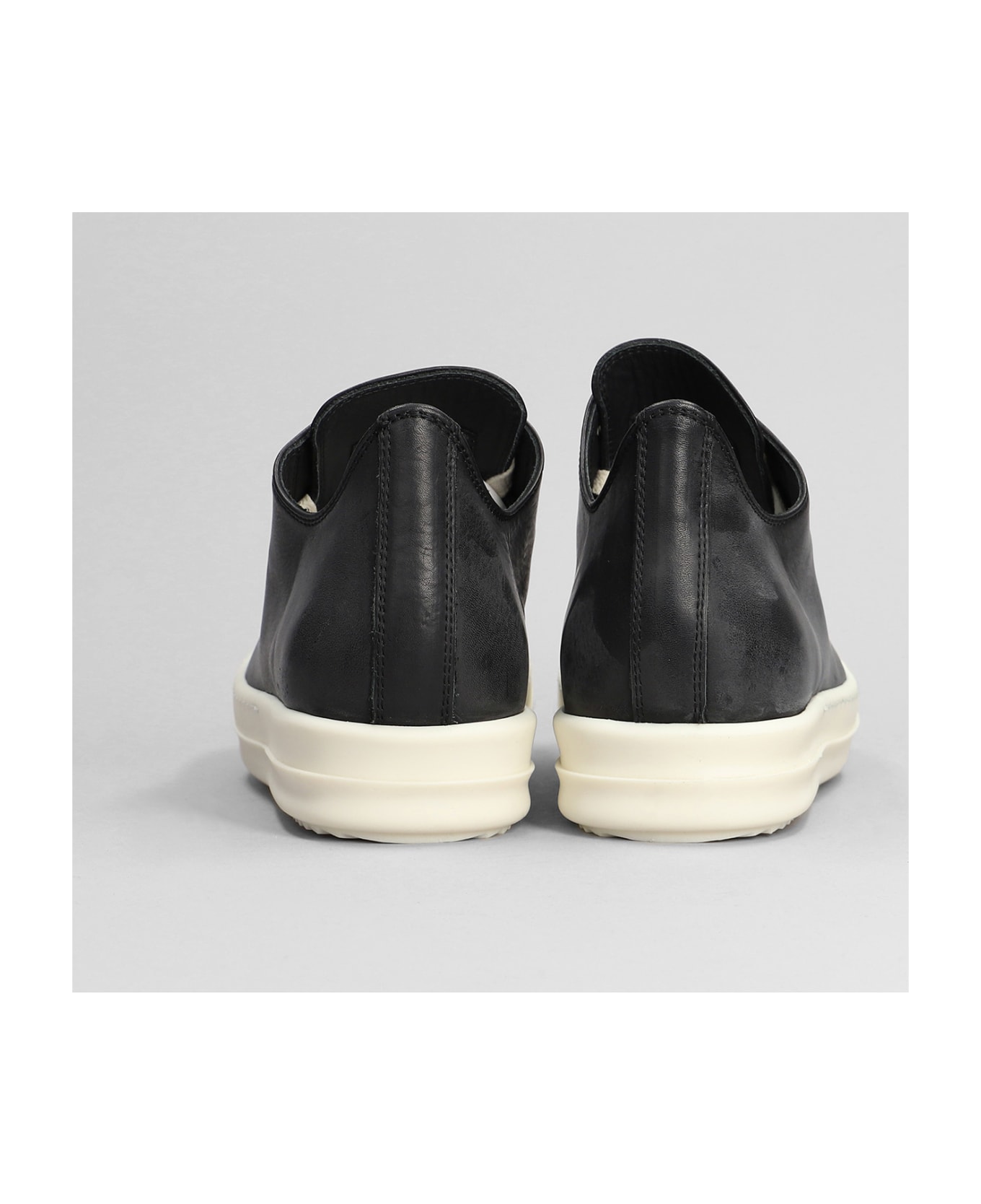 Rick Owens Round-toe Lace-up Sneakers - black