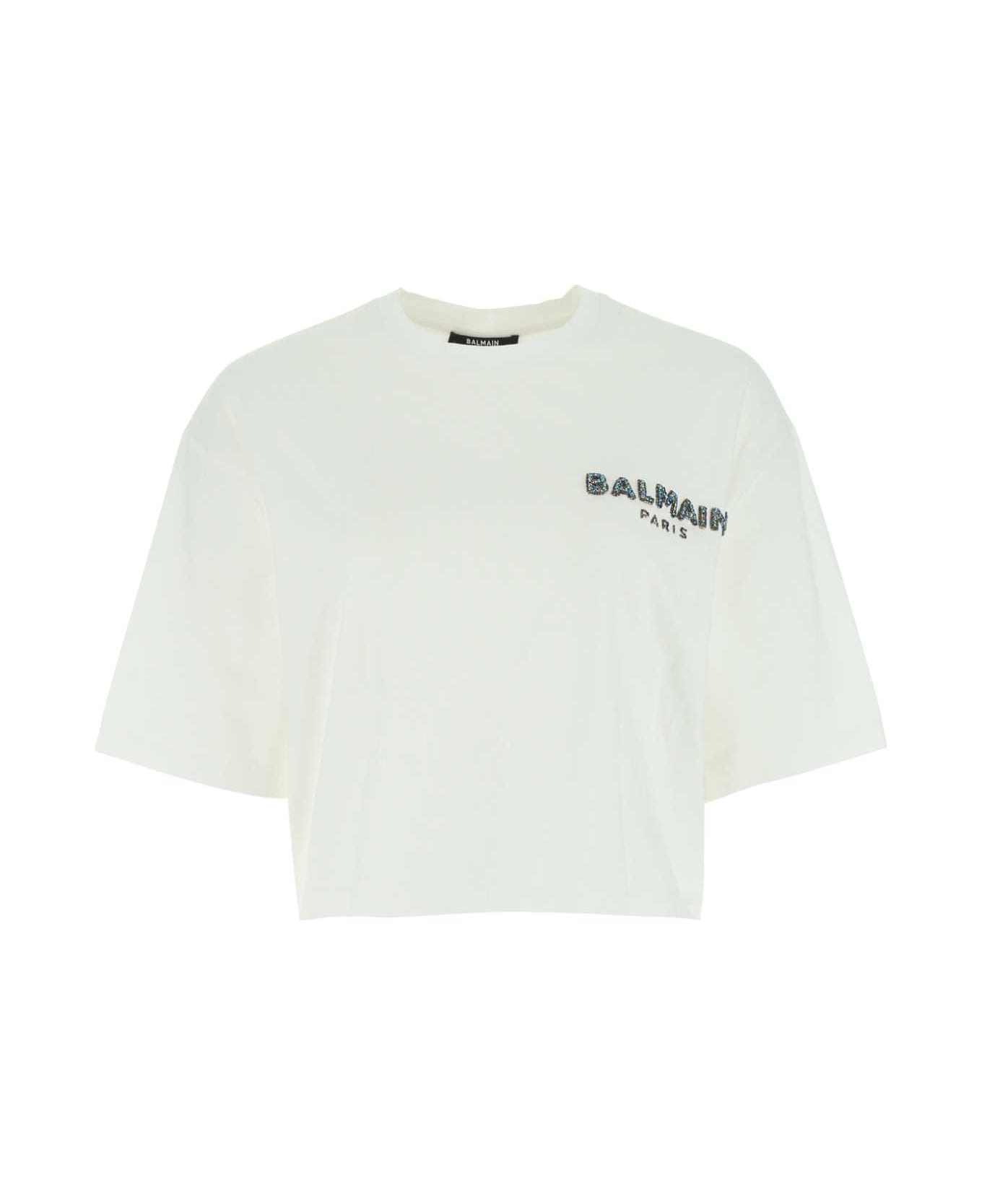 Balmain White Cotton Oversize T-shirt - GMD Tシャツ
