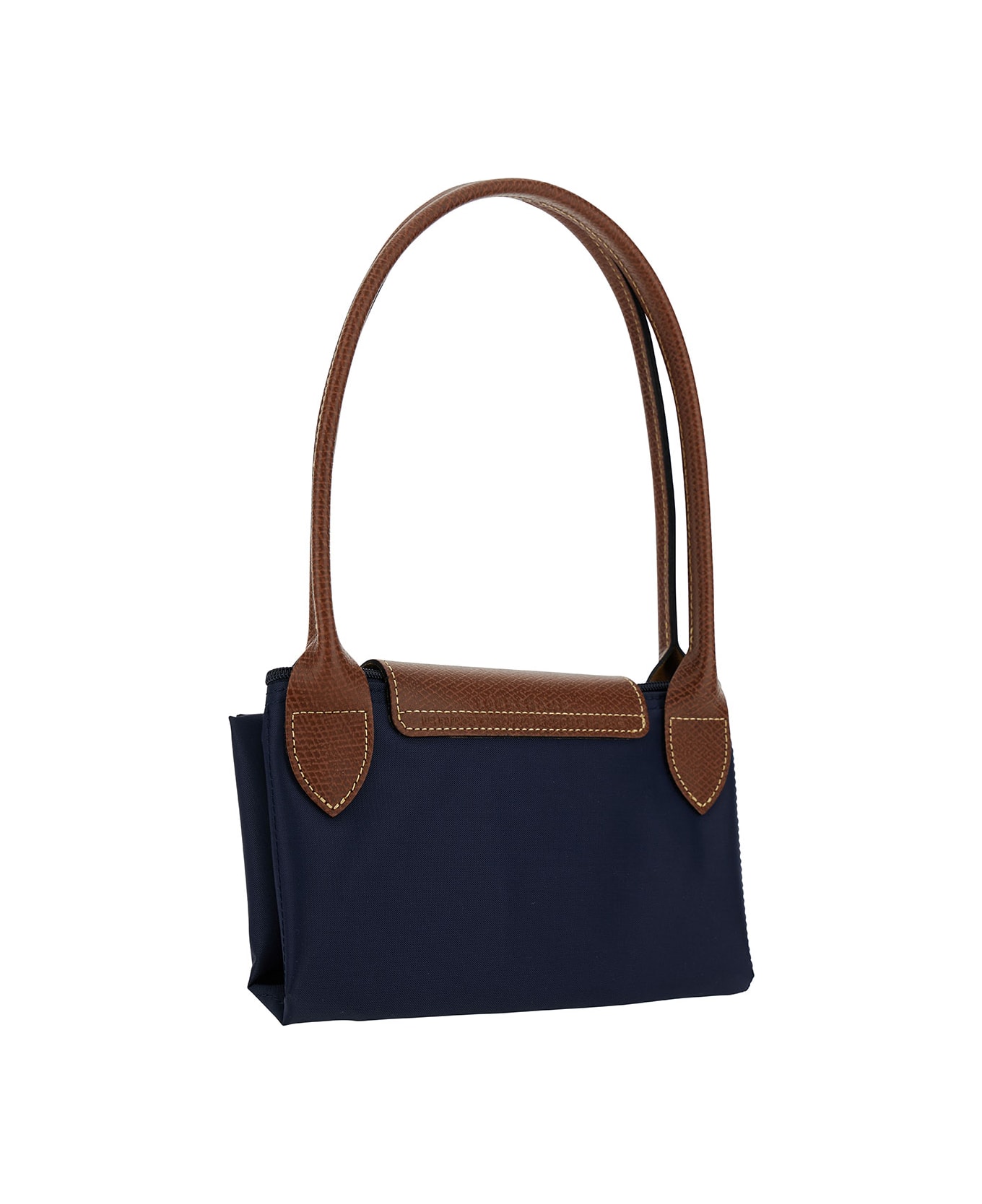 Longchamp 
m Le Pliage Original
 Blue Shoulder Bag With Embossed Logo In Canvas Woman - Blu