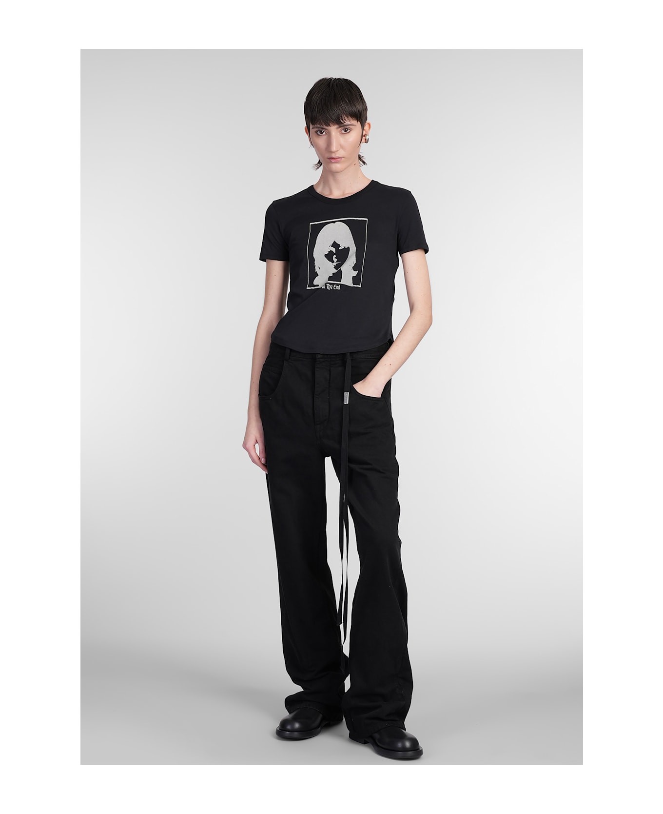 Ann Demeulemeester T-shirt In Black Cotton - black