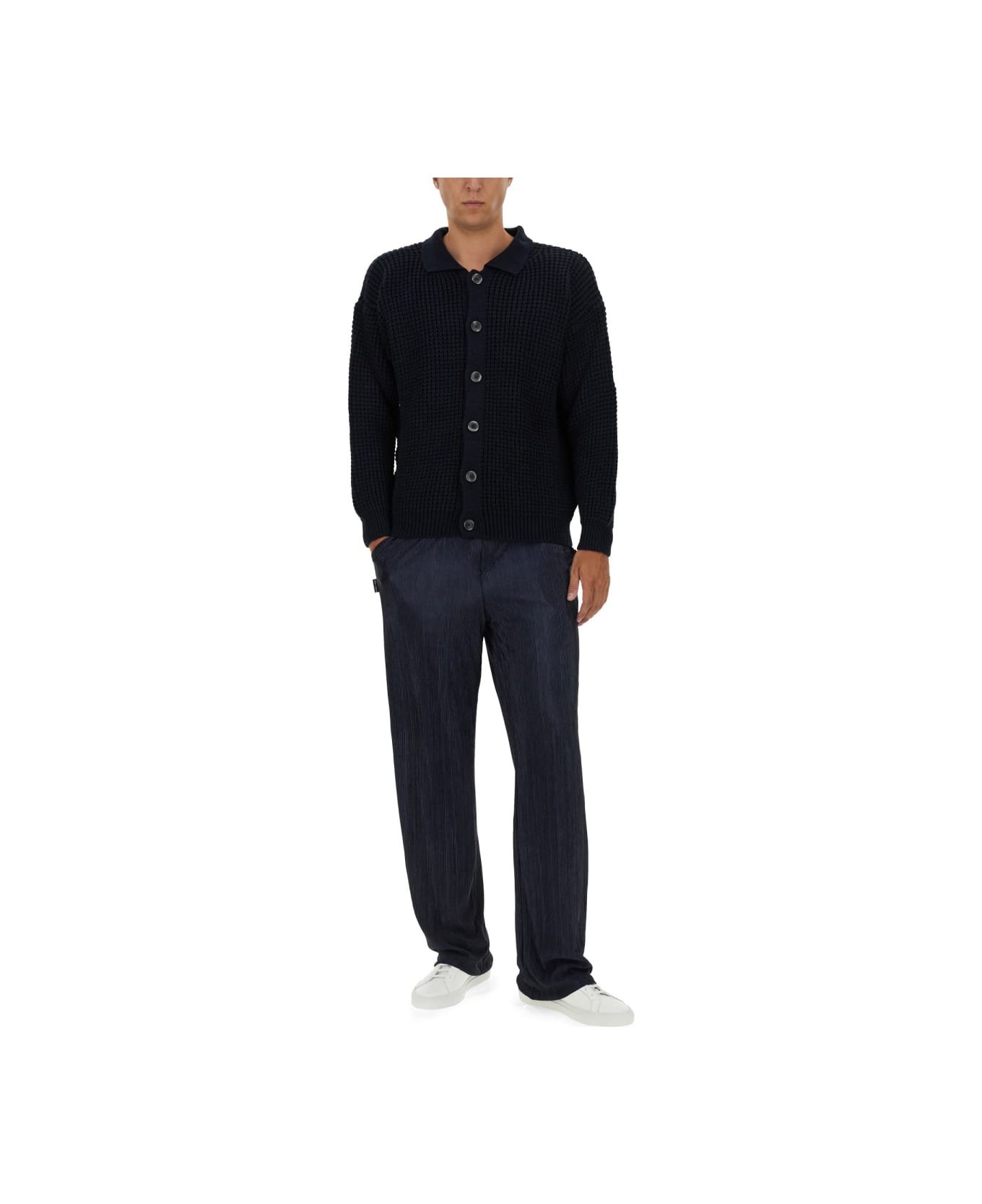Family First Milano Polo Cardigan - BLUE