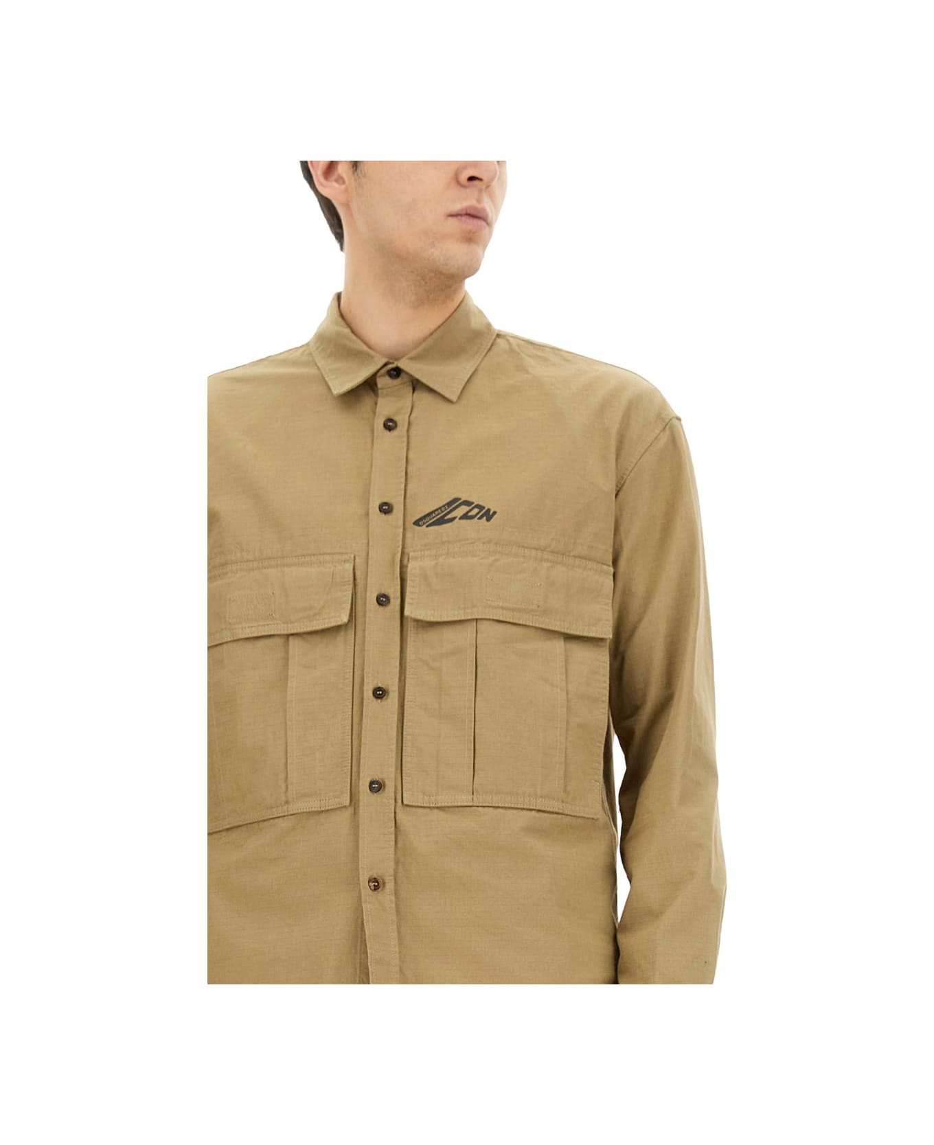 Dsquared2 "icon Ripstop" Shirt - BROWN