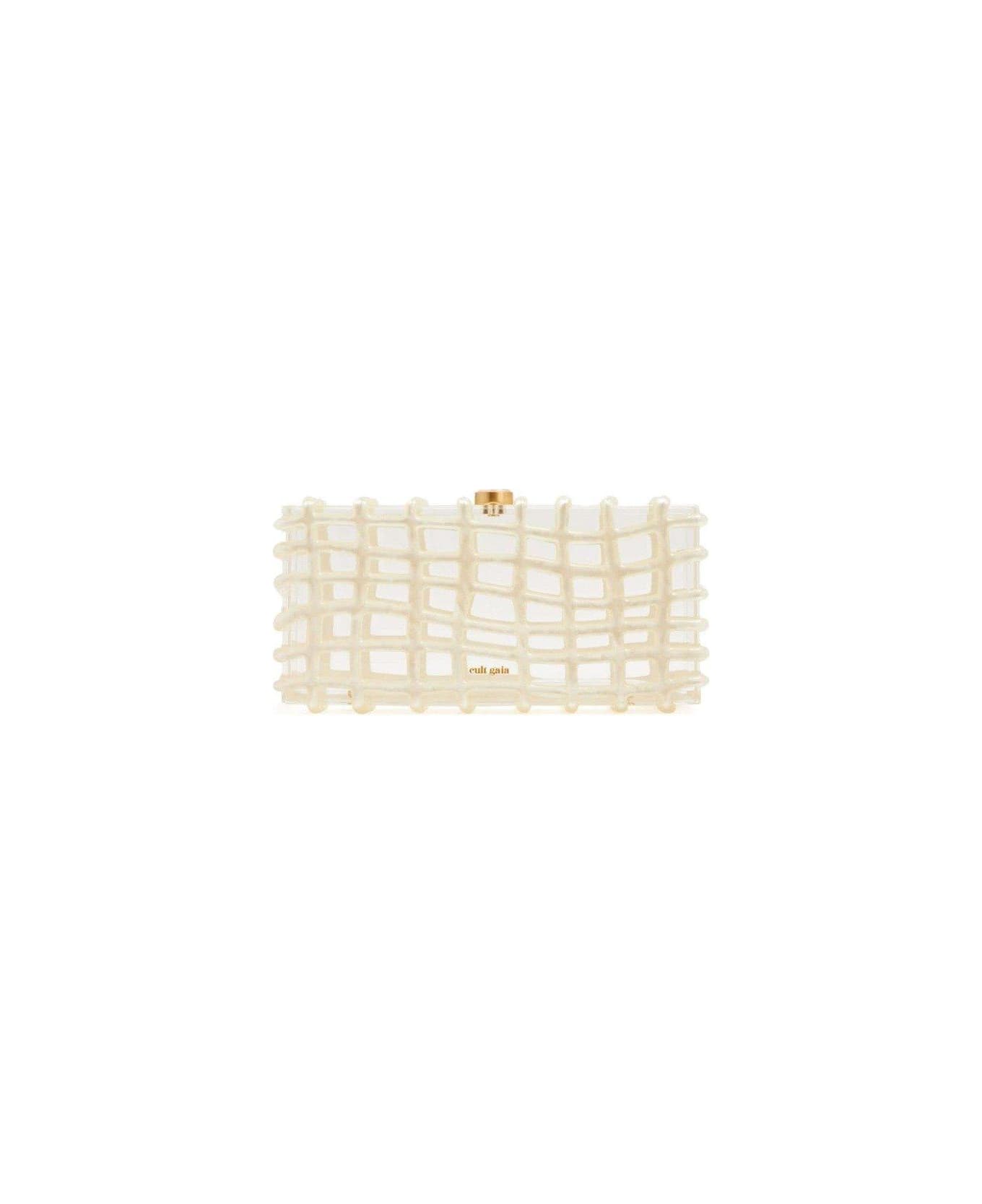 Cult Gaia Rina Logo Detailed Clutch Bag - IVORY クラッチバッグ