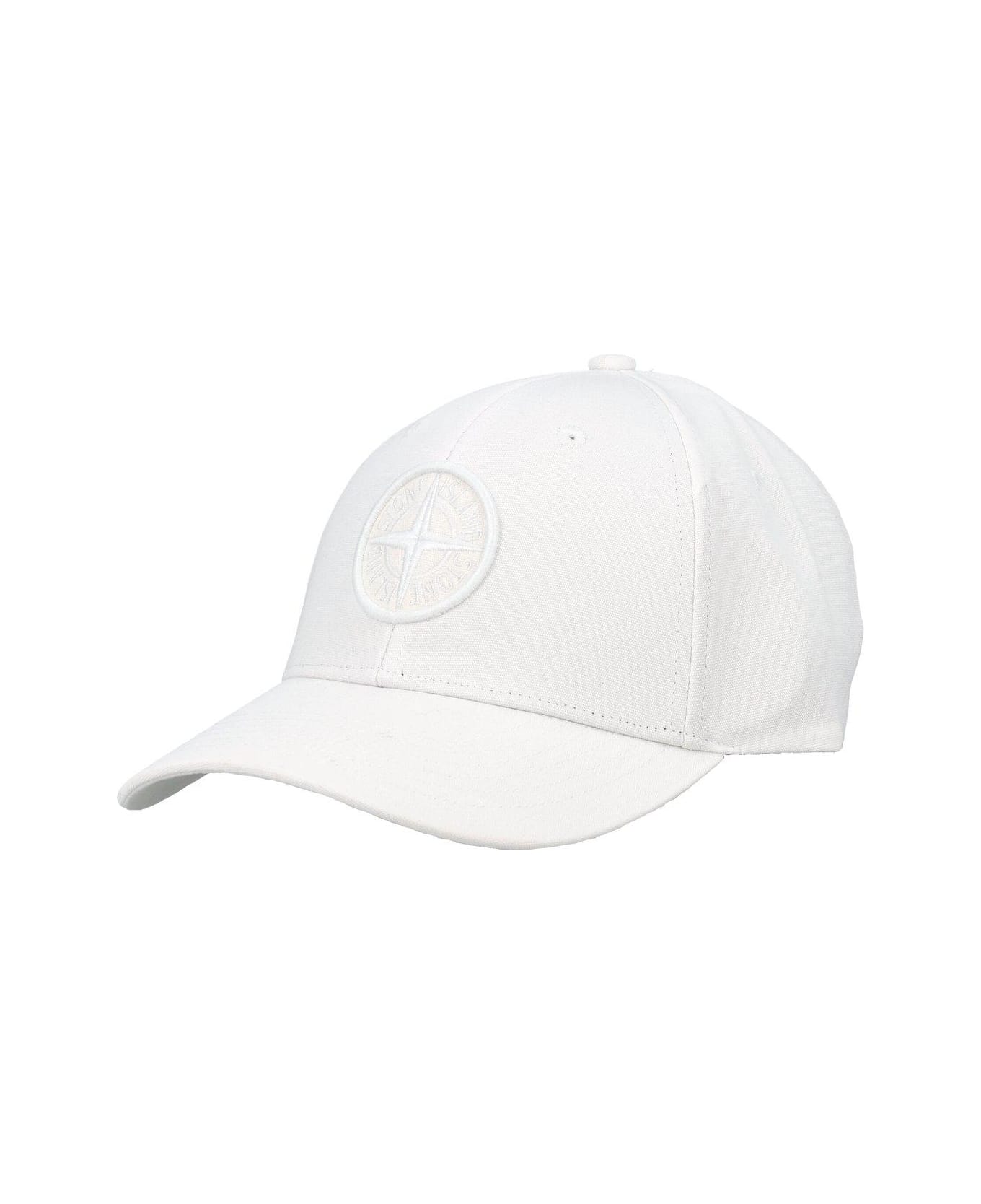 Stone Island Baseball Cap - White 帽子