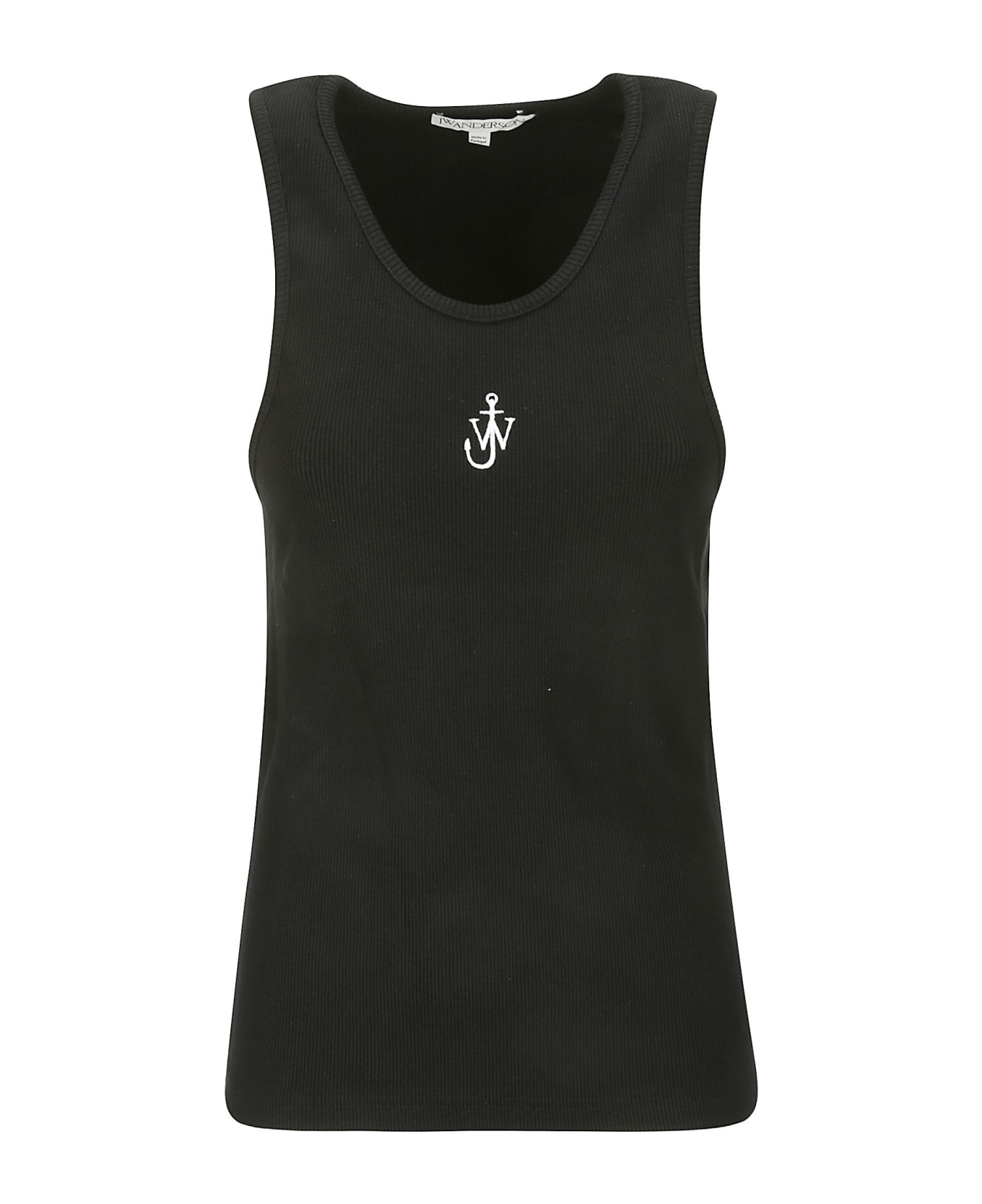 J.W. Anderson Anchor Embroidery Tank Top - BLACK