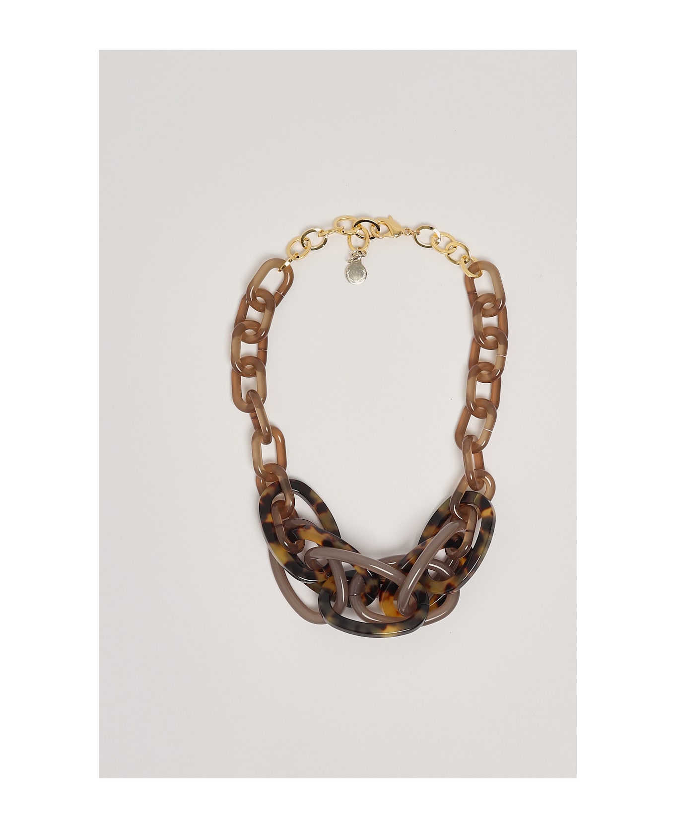 Emporio Armani Girocollo Catena Elementi Sovrapposti Necklace - CANNELLA-ANIMALIER