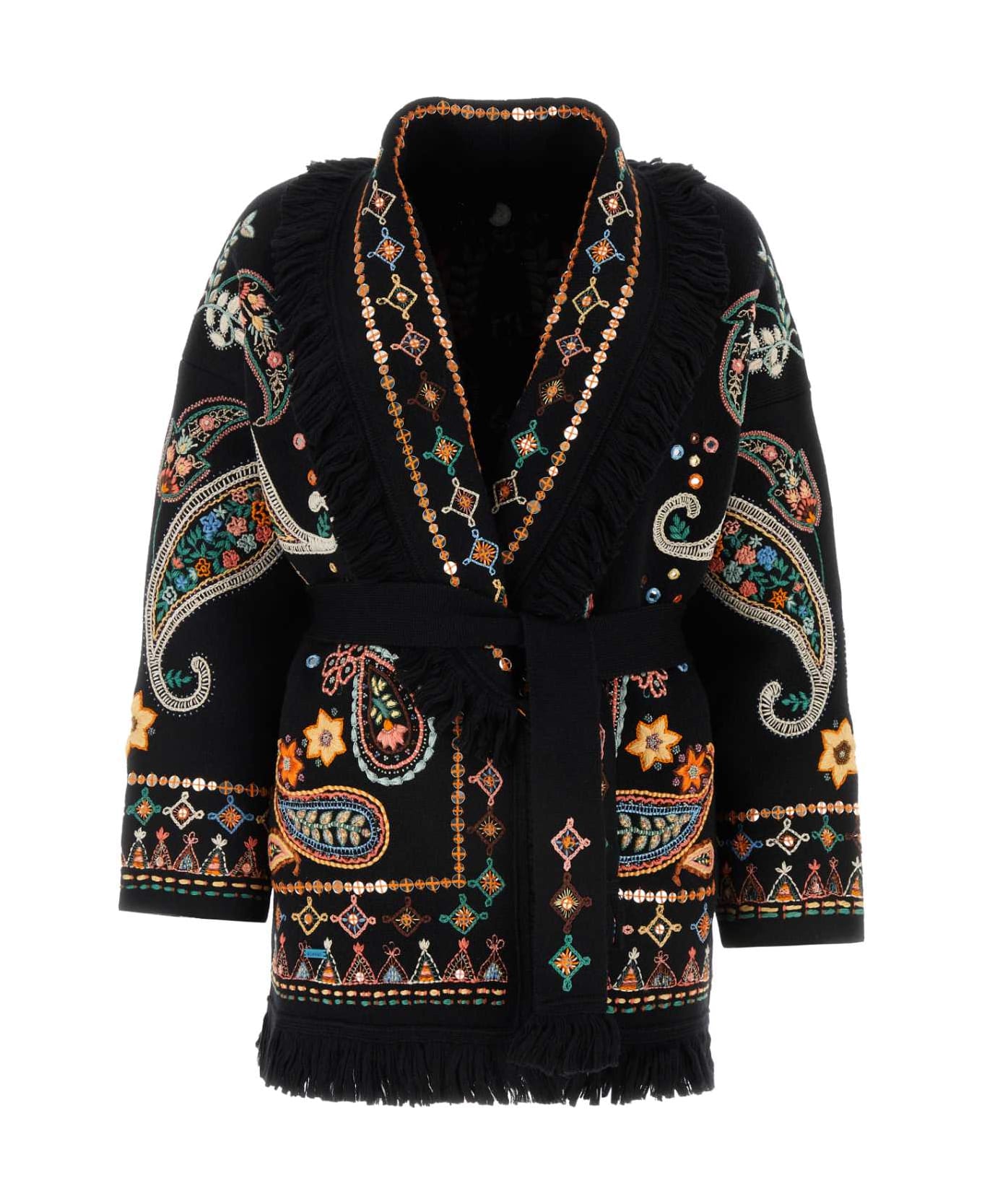Alanui Embroidered Wool Inner Energy Oversize Cardigan - 1084