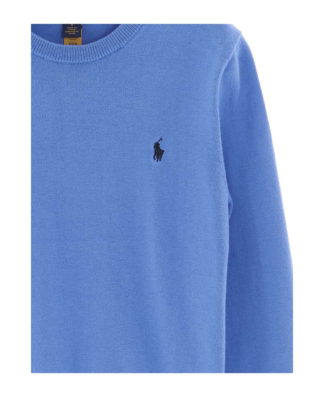 Polo Ralph Lauren Logo Embroidery Sweater - Light Blue