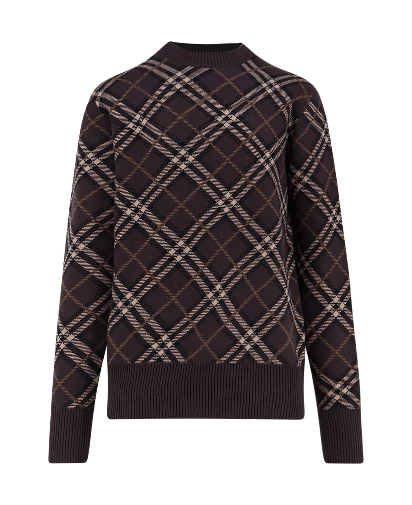 Burberry Gregory Wool And Cashmere Sweater - TRUFFLE IP CHECK