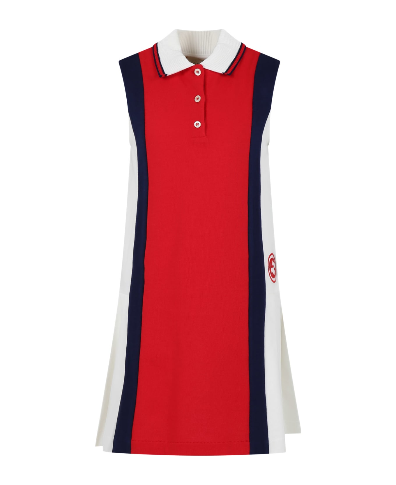 Gucci Red Dress For Girl - Red ワンピース＆ドレス