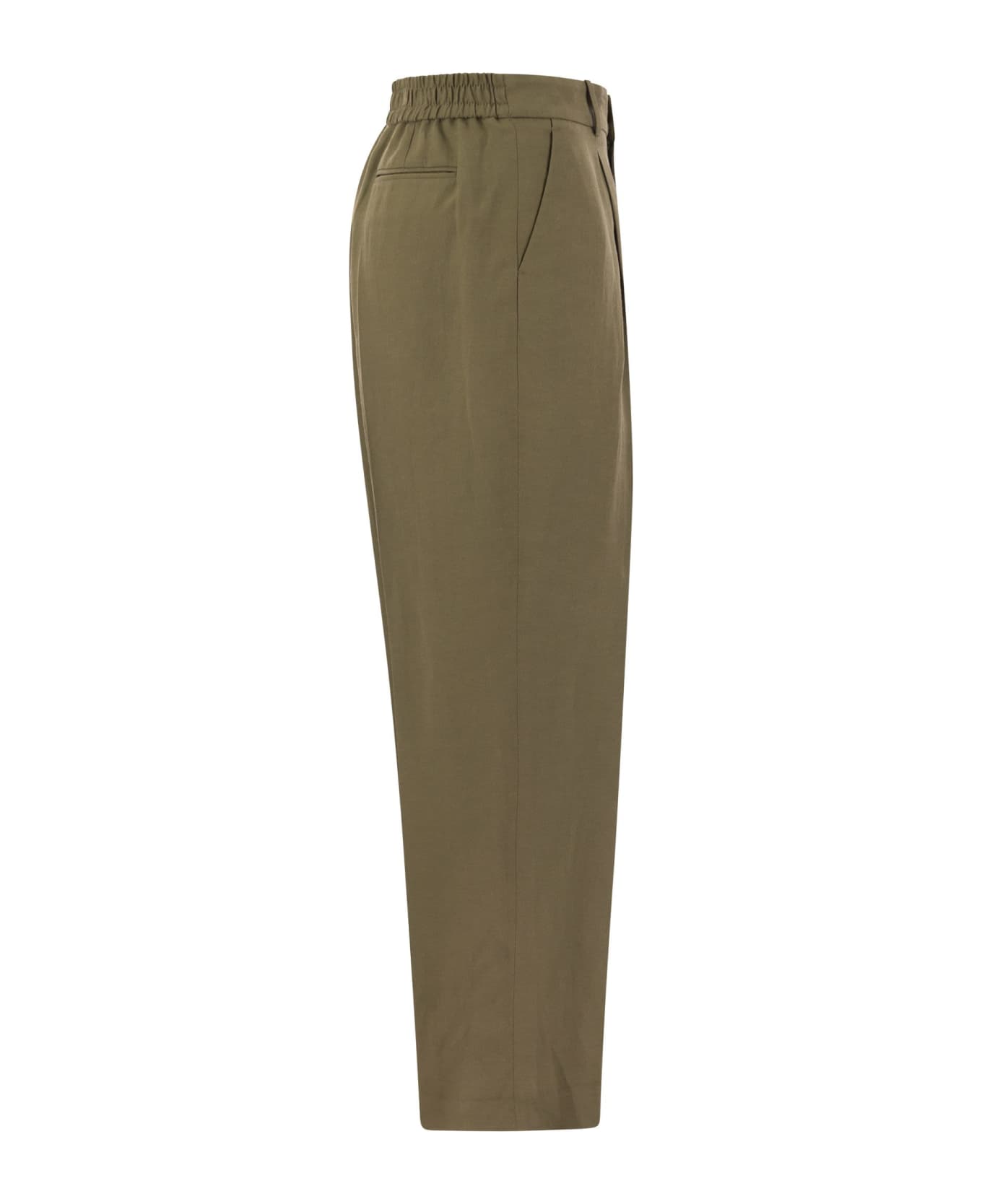 PT01 Daisy - Viscose And Linen Trousers - KAKHY