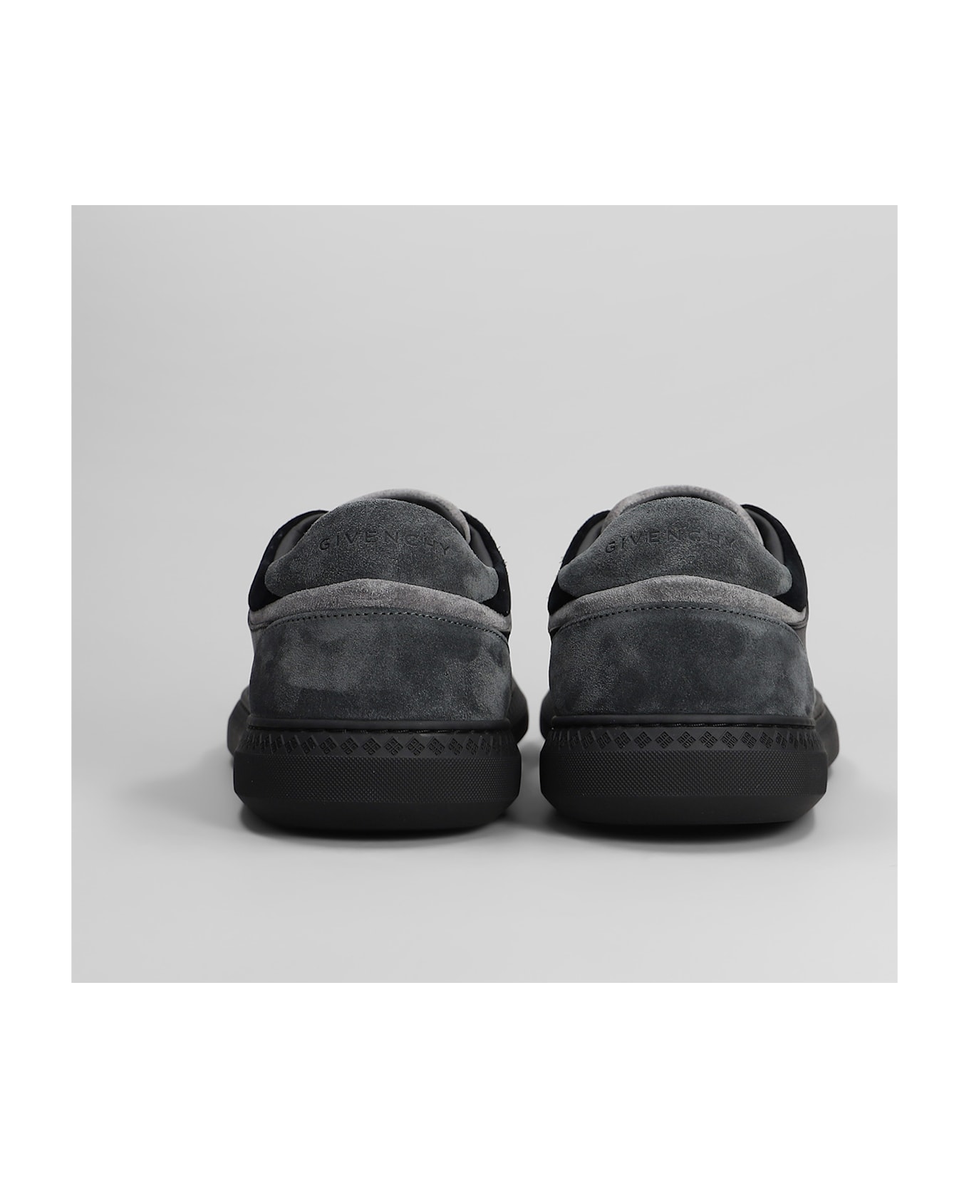 Givenchy G Set Low Sneakers In Black Suede And Leather - black