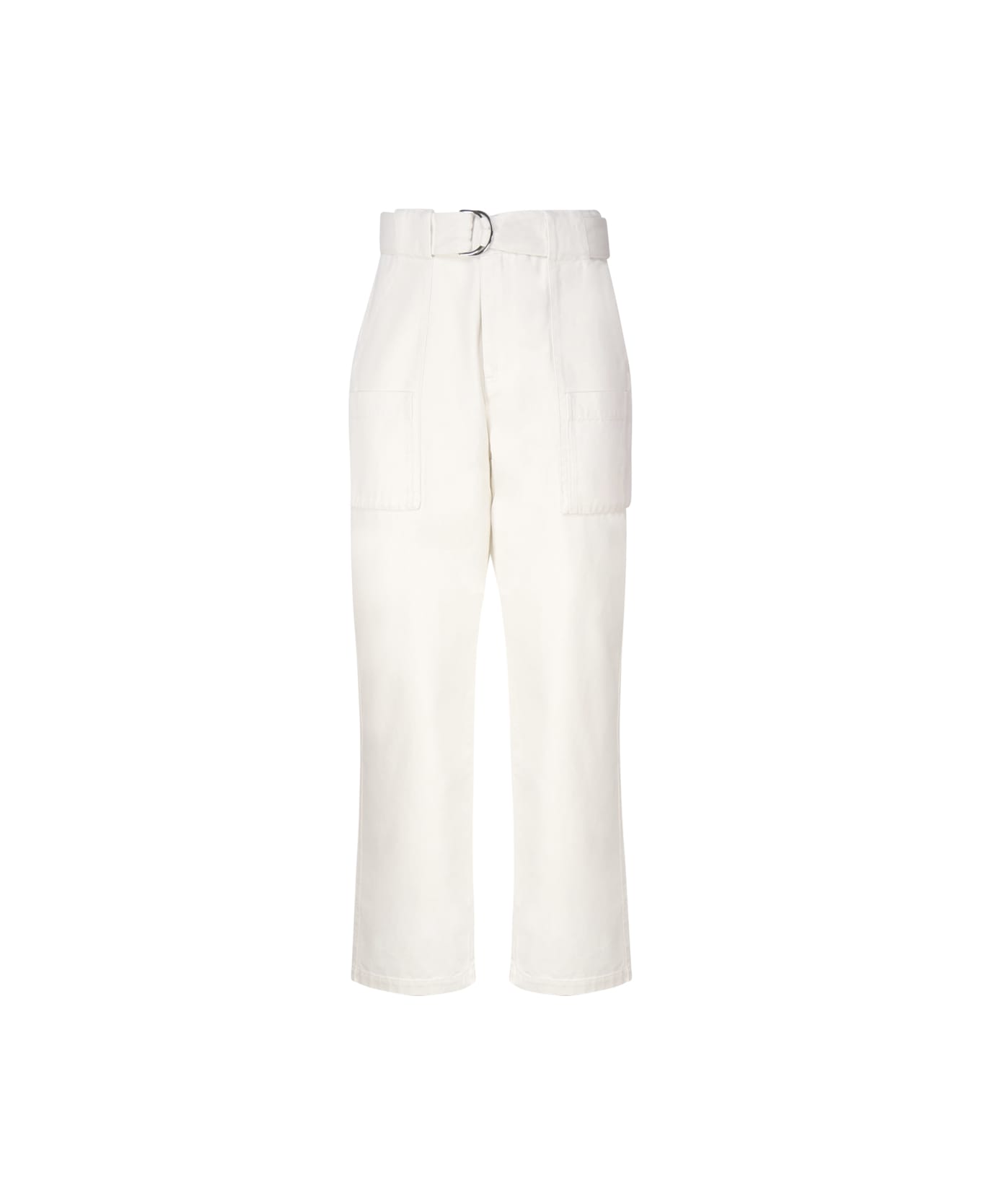 J.W. Anderson Cotton Pants With Belt - Beige ボトムス