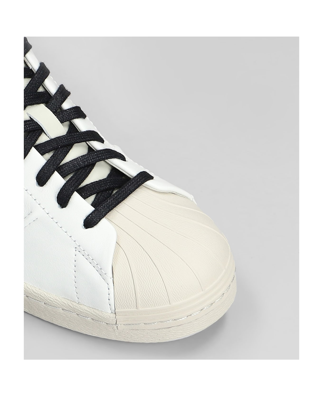 Y-3 Superstar Sneakers In White Leather - white