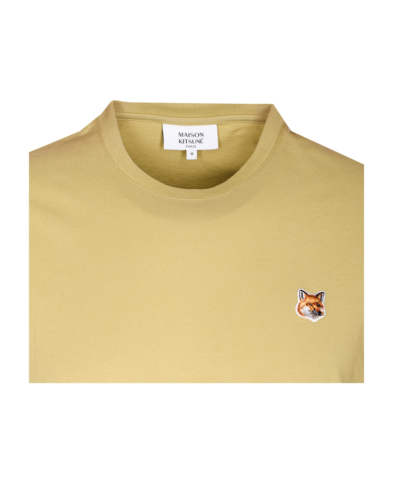 Maison Kitsuné Fox Head Patch T-shirt - Yellow