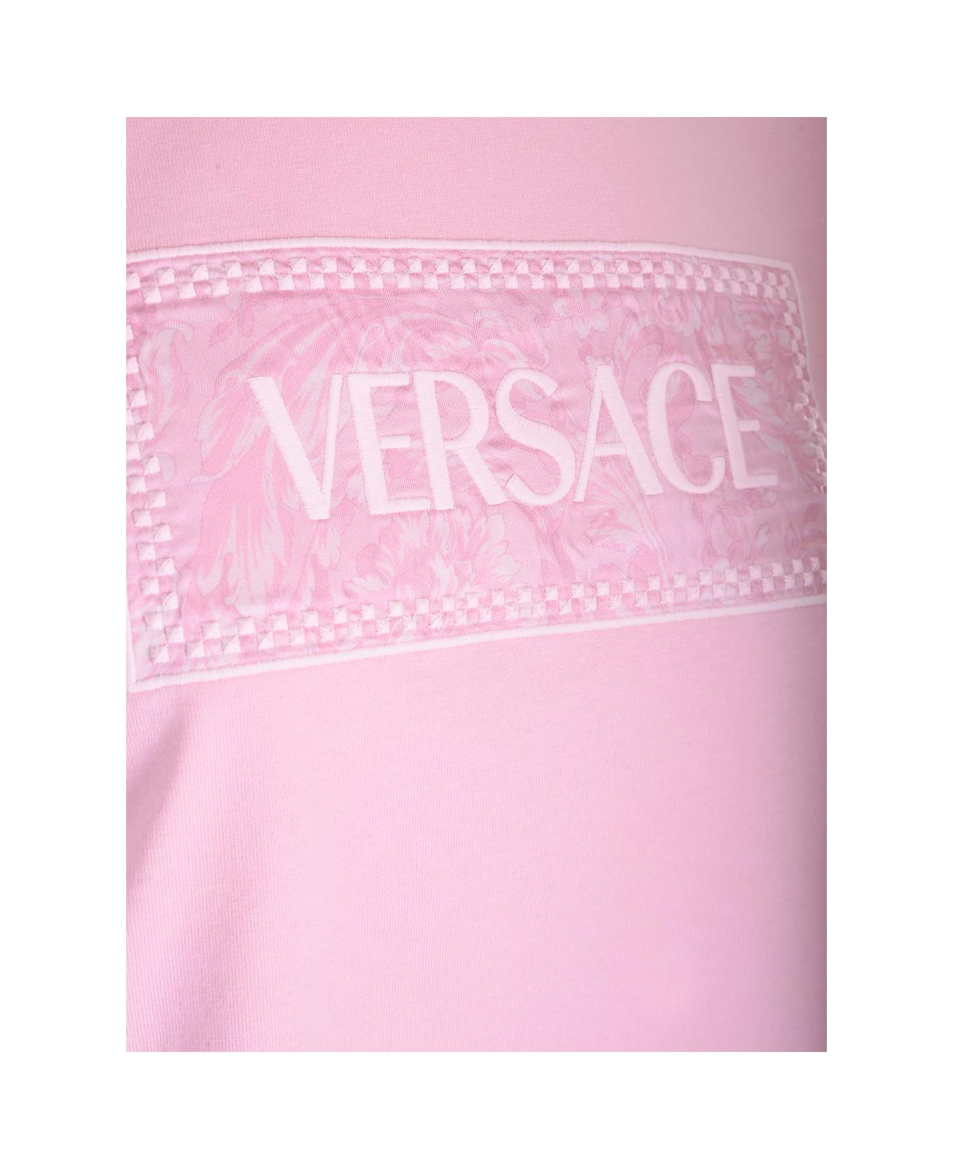 Versace Embroidered Baroque T-shirt - Pink