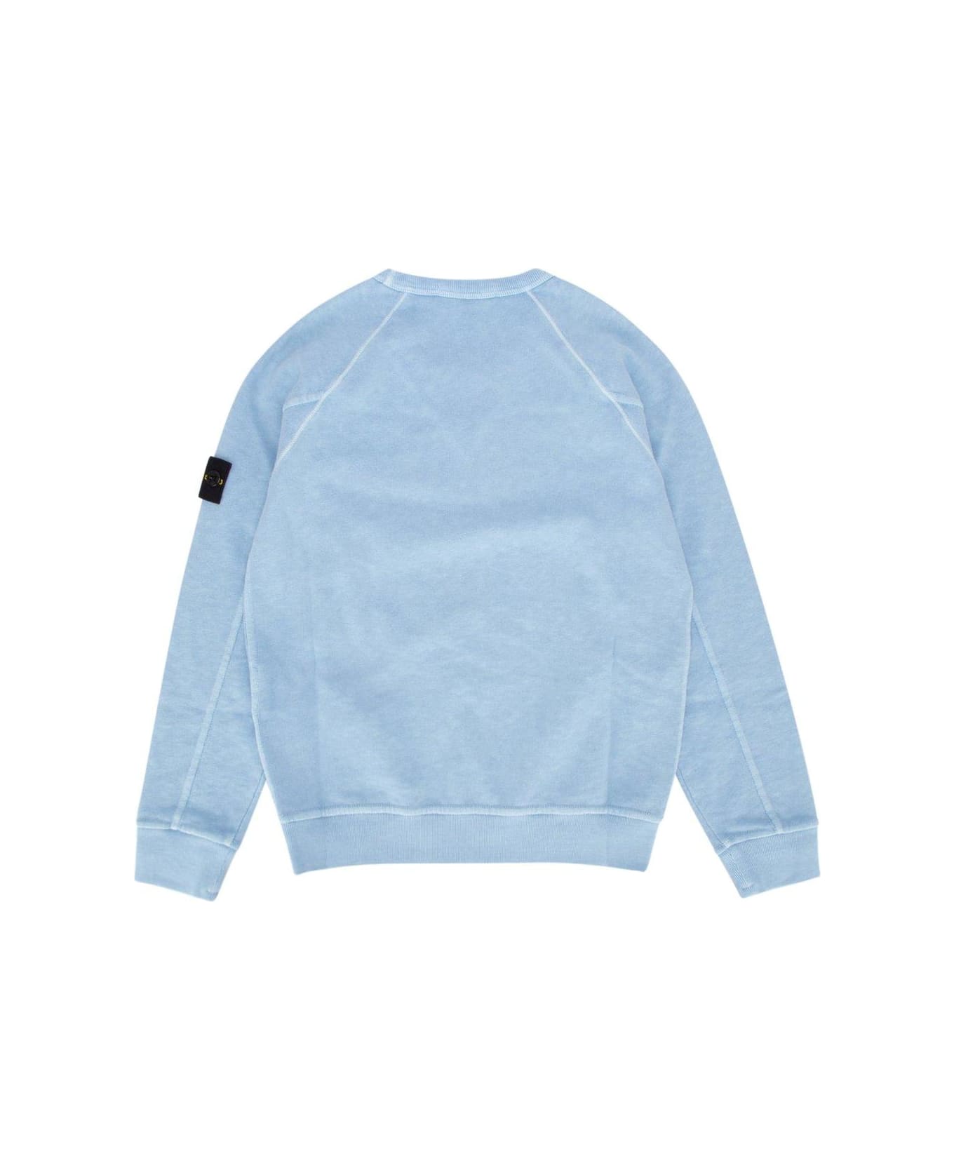 Stone Island Compass-patch Crewneck Sweatshirt - BLUE ニットウェア＆スウェットシャツ